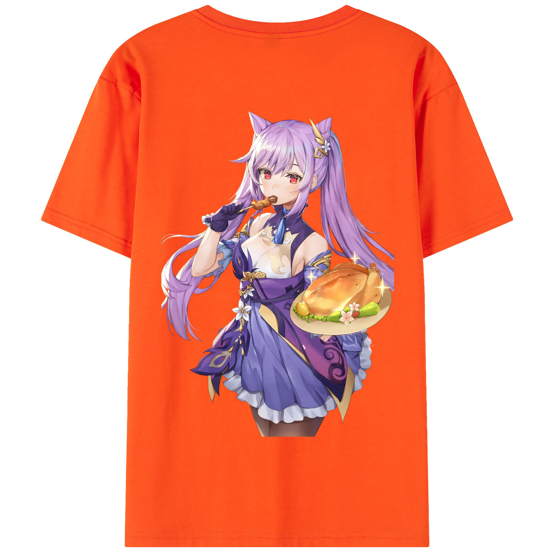 げんし神 刻晴 こくせい genshin Kokusei 綿100％半袖Tシャツ（背面プリント）