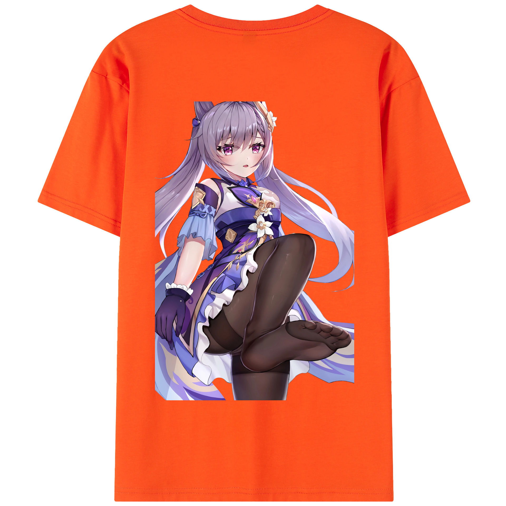 げんし神 刻晴 こくせい genshin Kokusei 綿100％半袖Tシャツ（背面プリント）