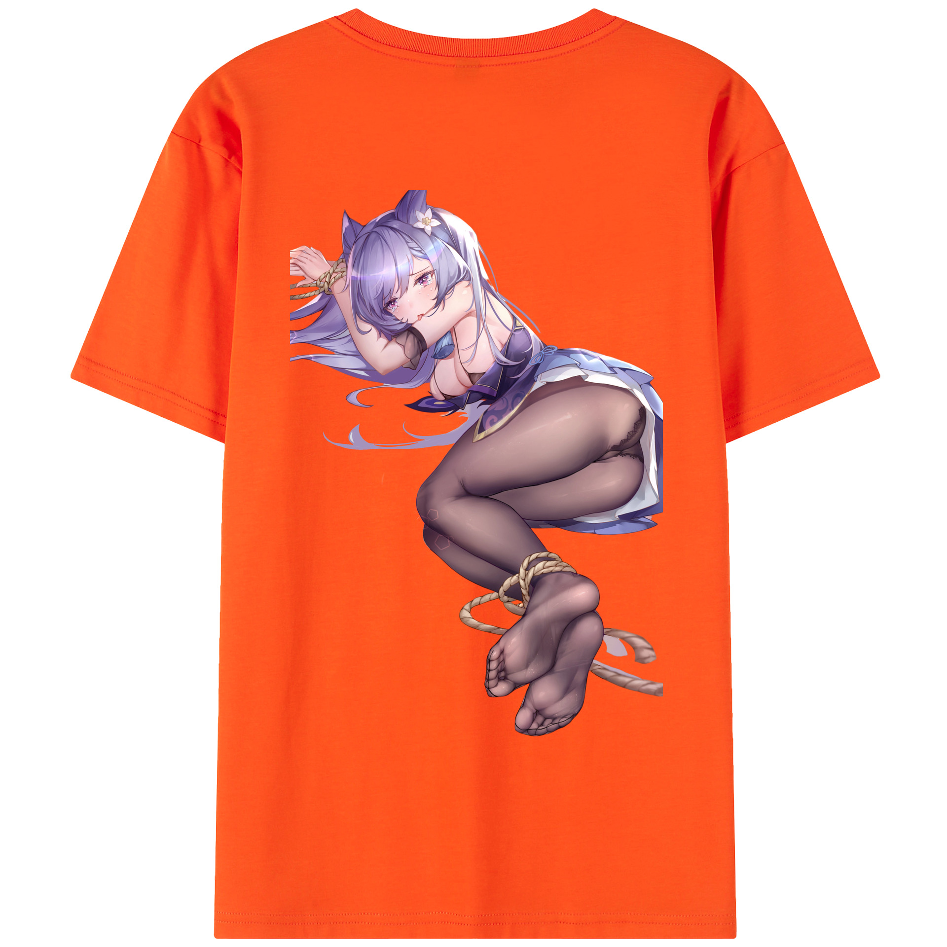げんし神 刻晴 こくせい genshin Kokusei 綿100％半袖Tシャツ（背面プリント）