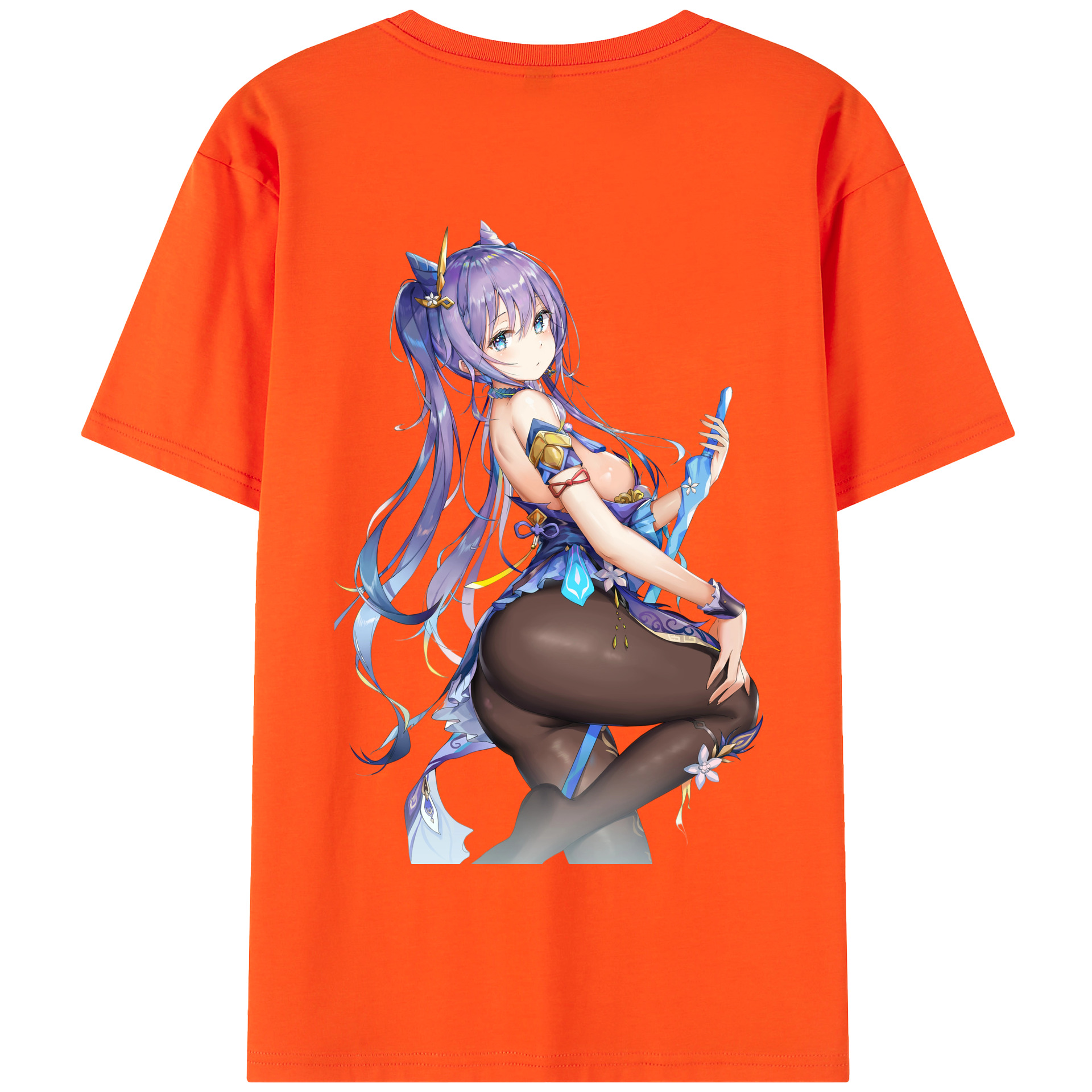 げんし神 刻晴 こくせい genshin Kokusei 綿100％半袖Tシャツ（背面プリント）