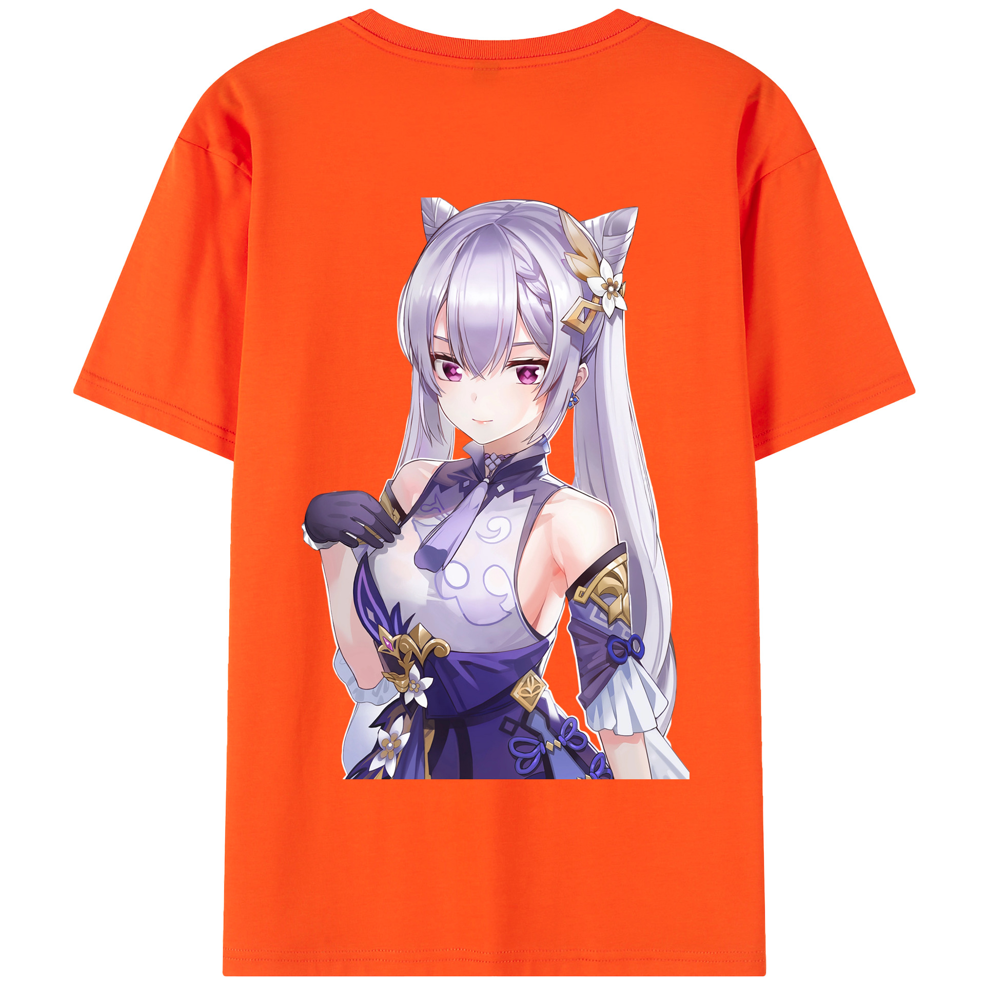 げんし神 刻晴 こくせい genshin Kokusei 綿100％半袖Tシャツ（背面プリント）