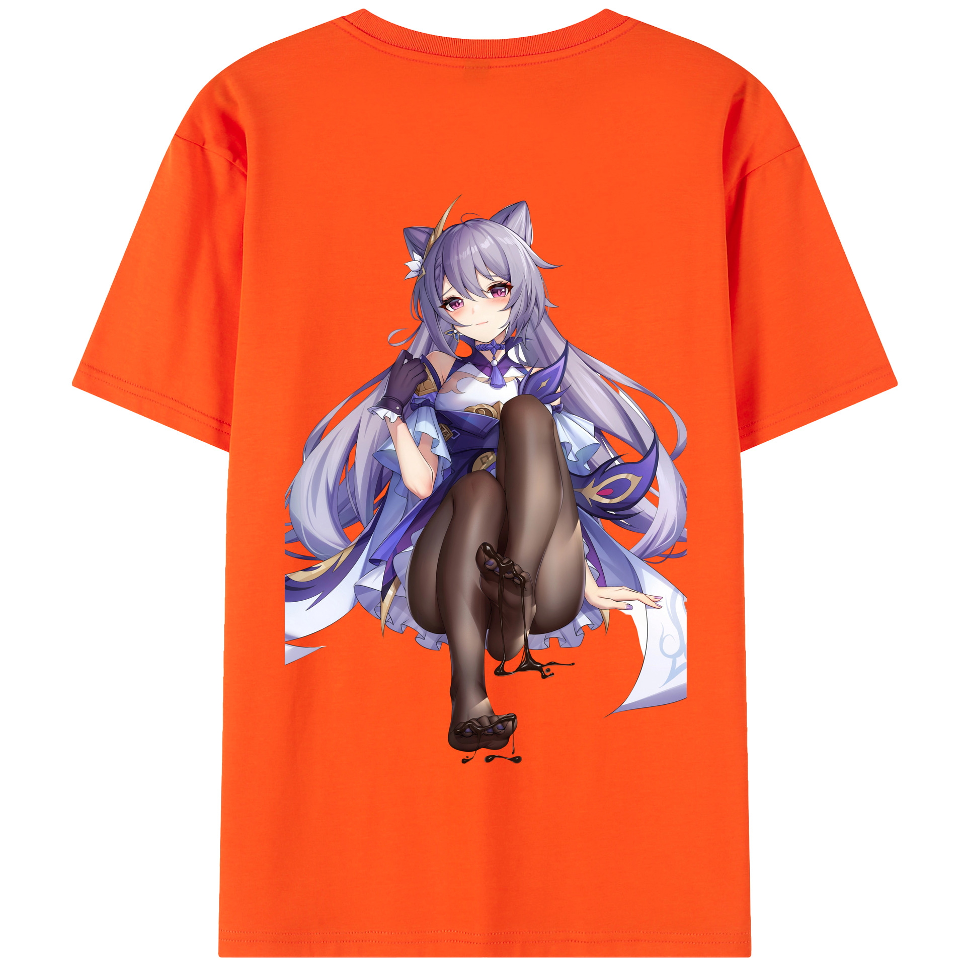 げんし神 刻晴 こくせい genshin Kokusei 綿100％半袖Tシャツ（背面プリント）