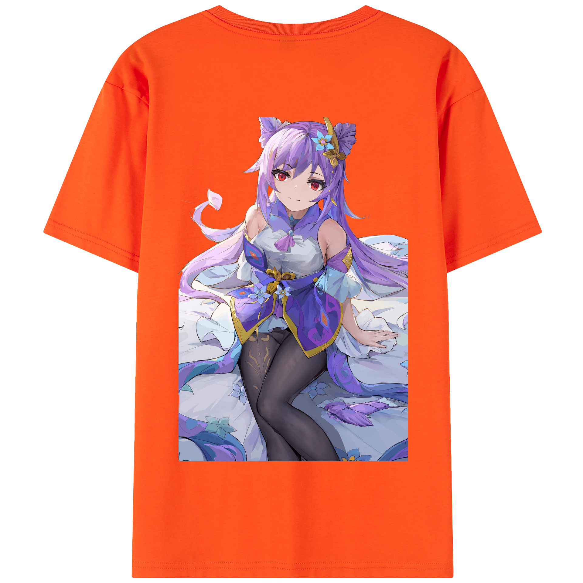 げんし神 刻晴 こくせい genshin Kokusei 綿100％半袖Tシャツ（背面プリント）