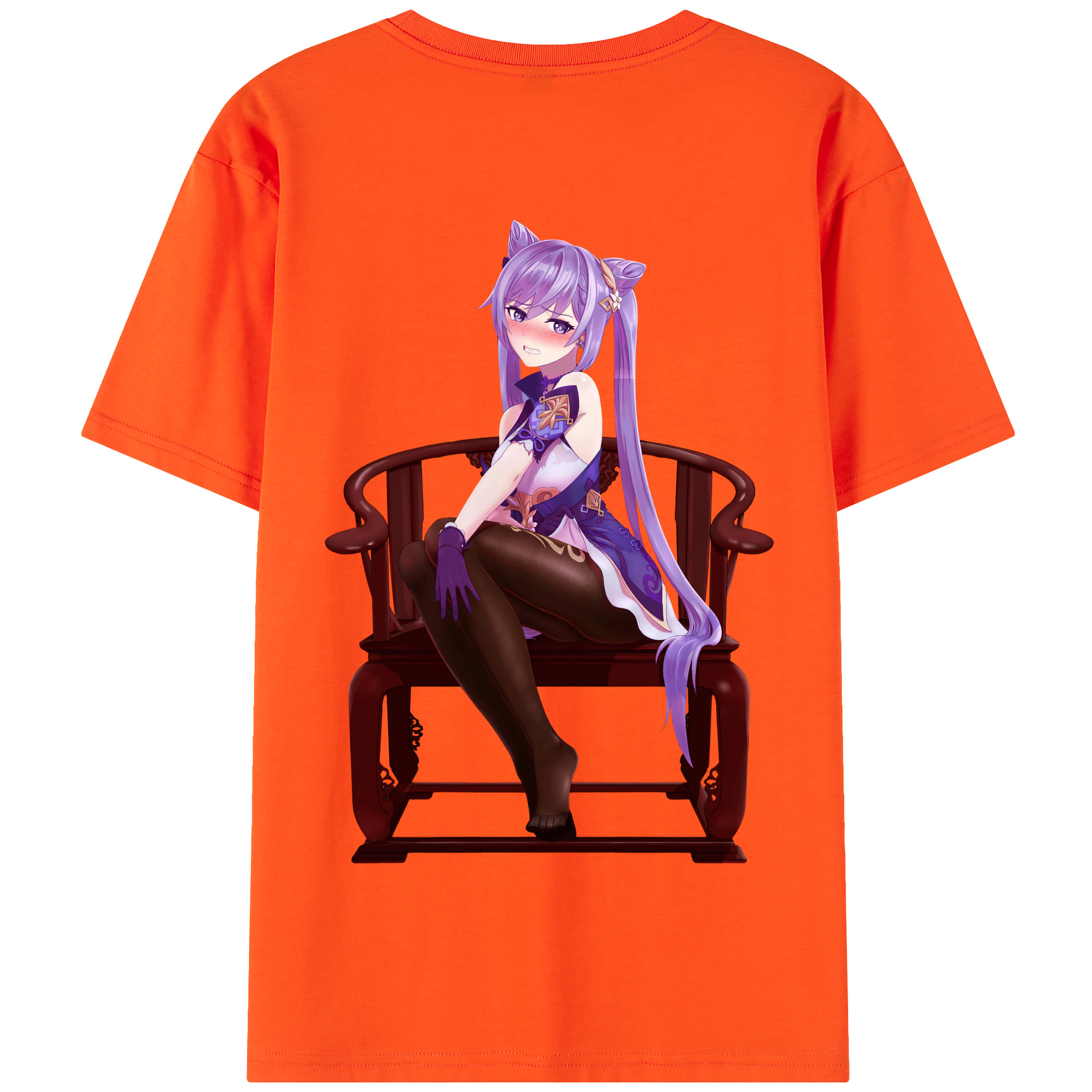 げんし神 刻晴 こくせい genshin Kokusei 綿100％半袖Tシャツ（背面プリント）