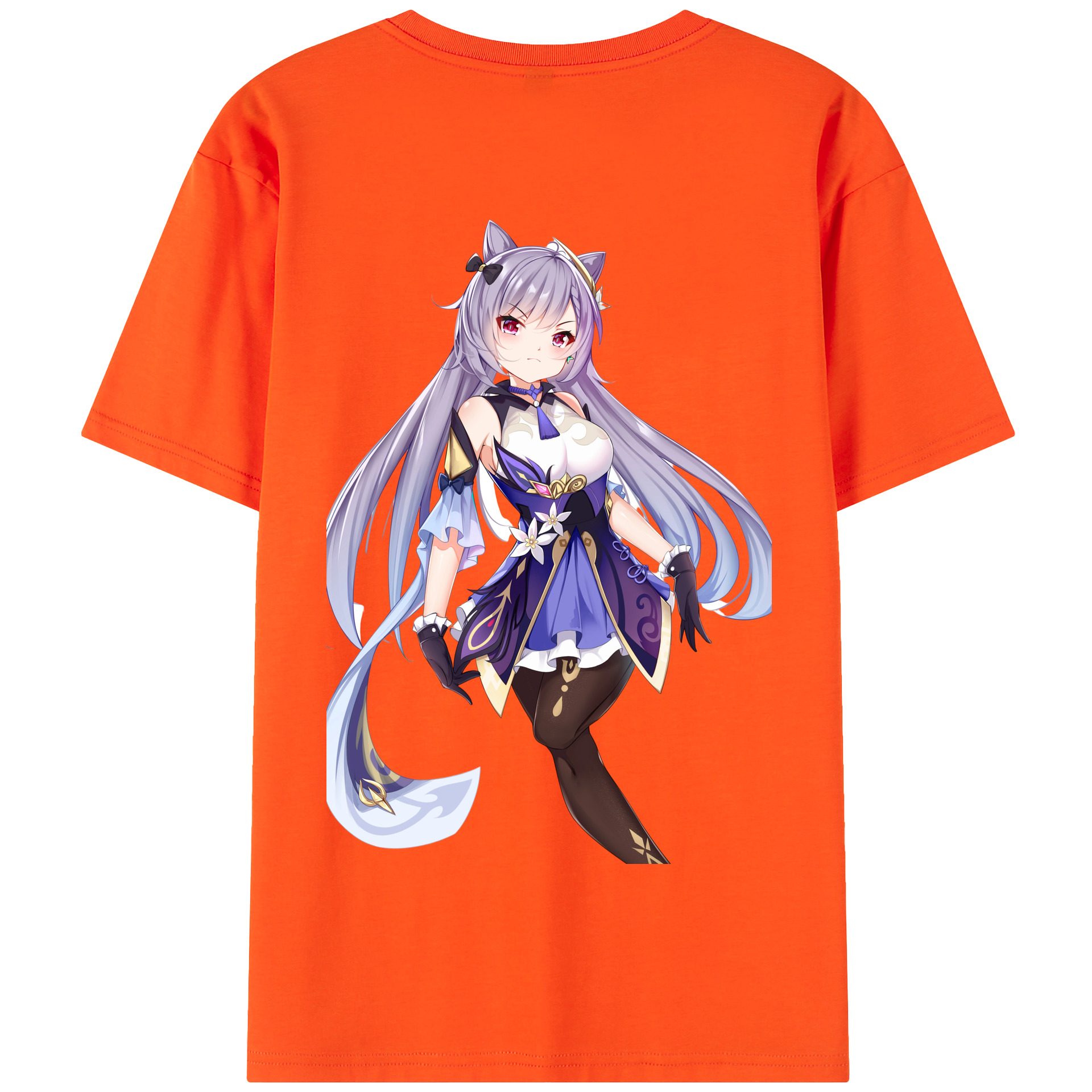 げんし神 刻晴 こくせい genshin Kokusei 綿100％半袖Tシャツ（背面プリント）