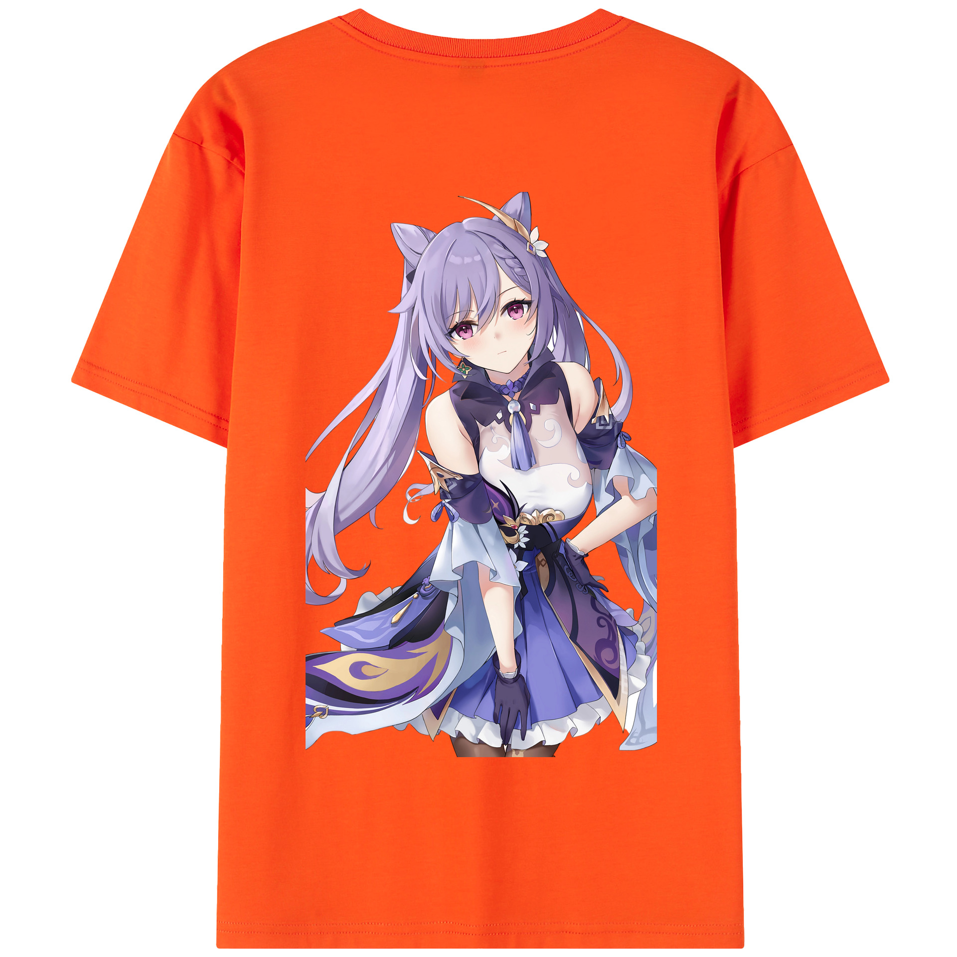 げんし神 刻晴 こくせい genshin Kokusei 綿100％半袖Tシャツ（背面プリント）
