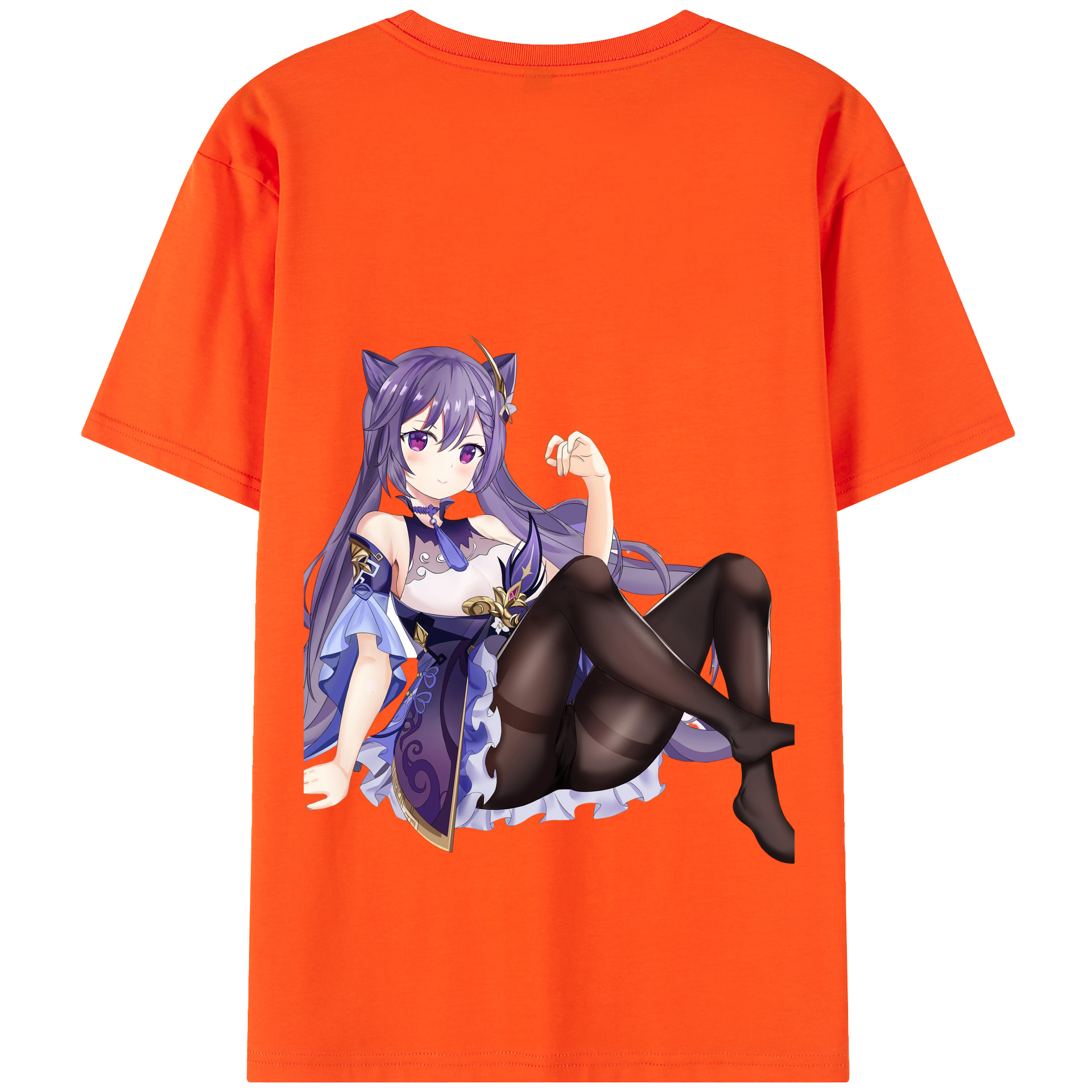げんし神 刻晴 こくせい genshin Kokusei 綿100％半袖Tシャツ（背面プリント）