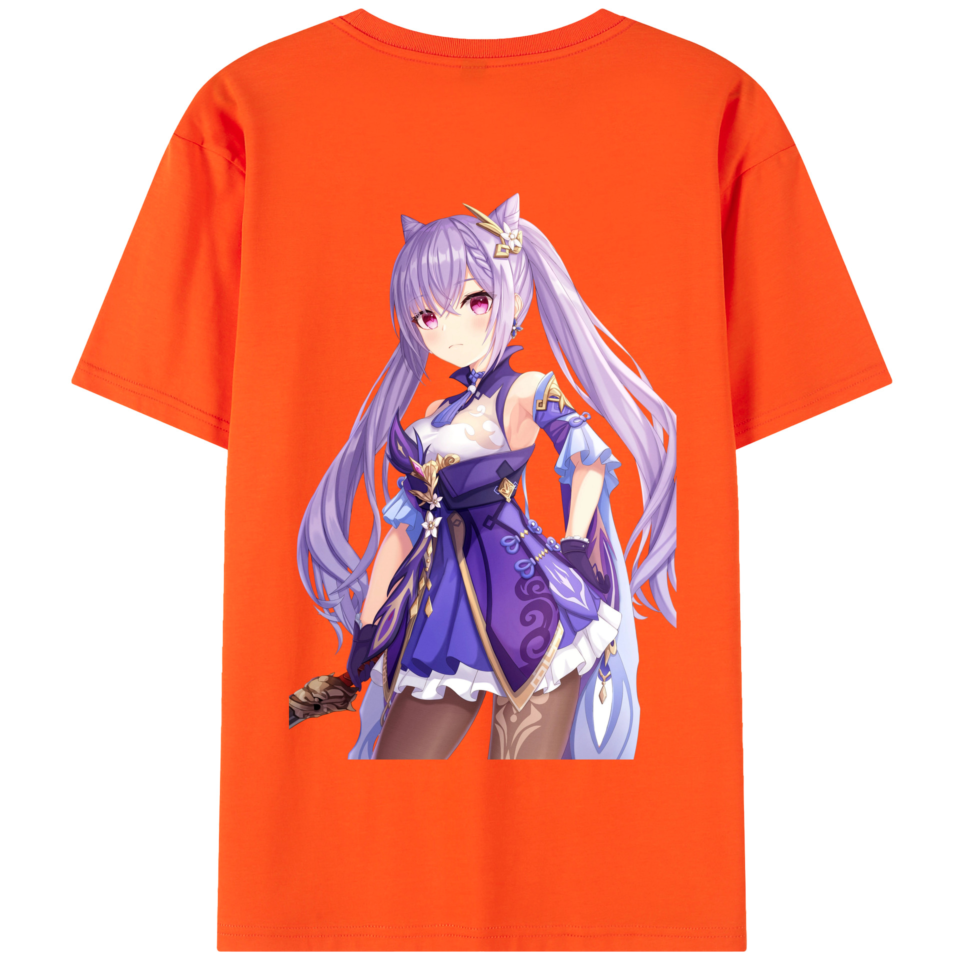 げんし神 刻晴 こくせい genshin Kokusei 綿100％半袖Tシャツ（背面プリント）