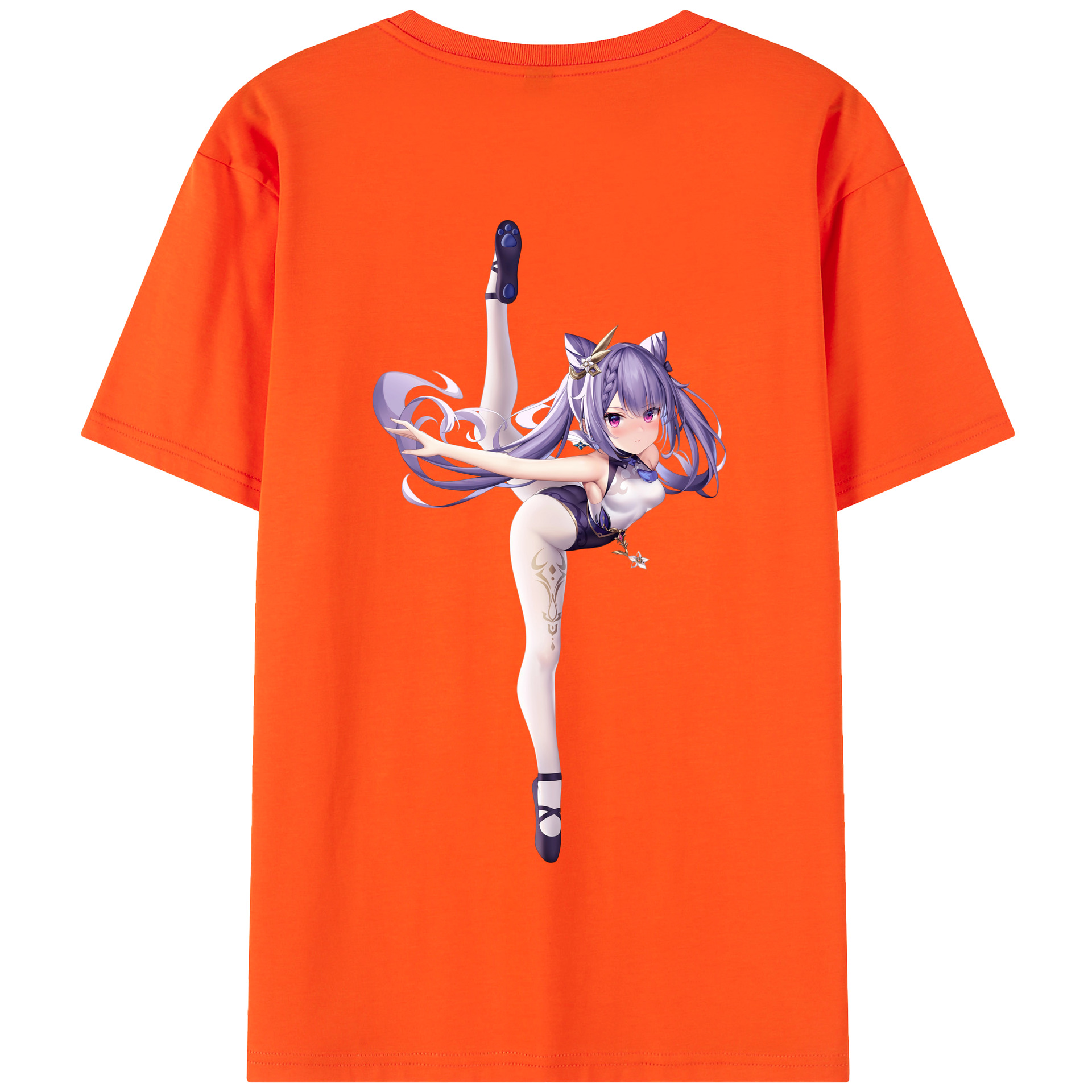 げんし神 刻晴 こくせい genshin Kokusei 綿100％半袖Tシャツ（背面プリント）