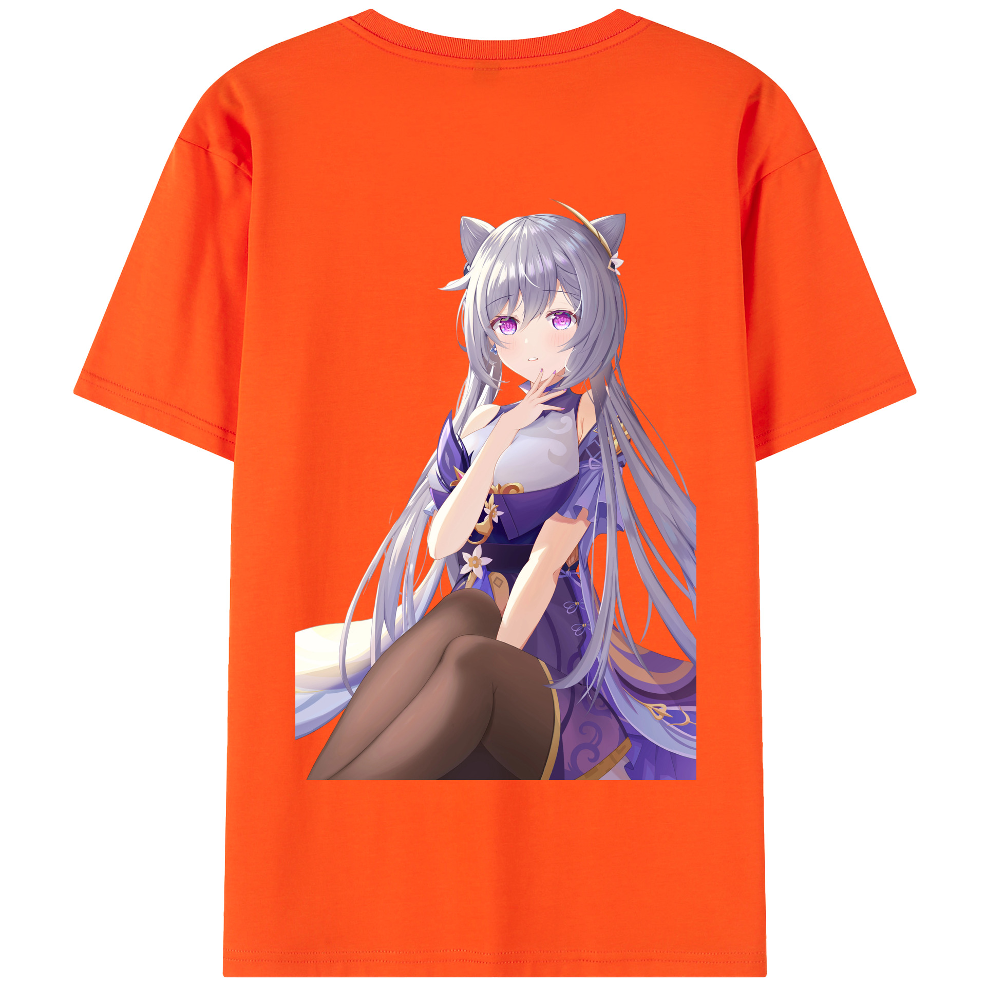 げんし神 刻晴 こくせい genshin Kokusei 綿100％半袖Tシャツ（背面プリント）
