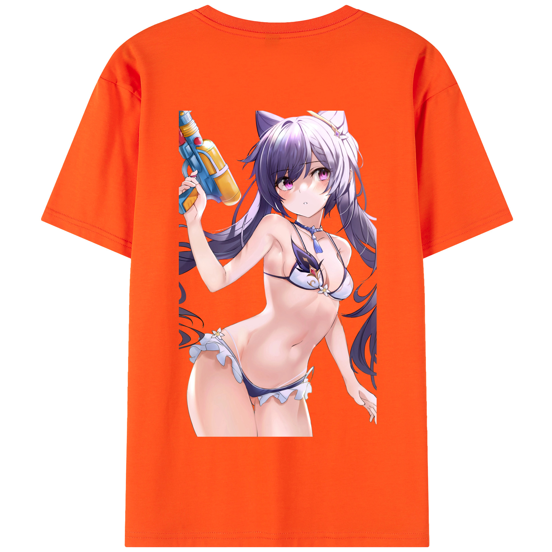 げんし神 刻晴 こくせい genshin Kokusei 綿100％半袖Tシャツ（背面プリント）