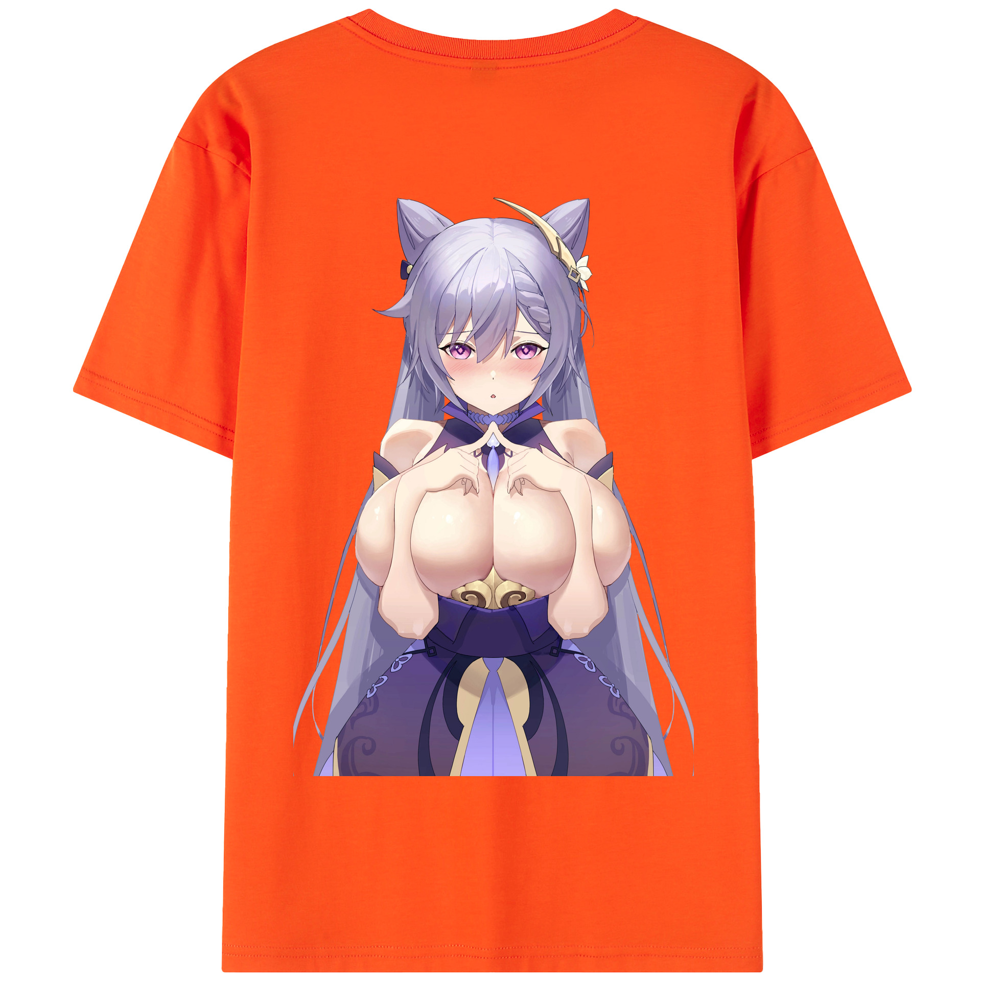 げんし神 刻晴 こくせい genshin Kokusei 綿100％半袖Tシャツ（背面プリント）