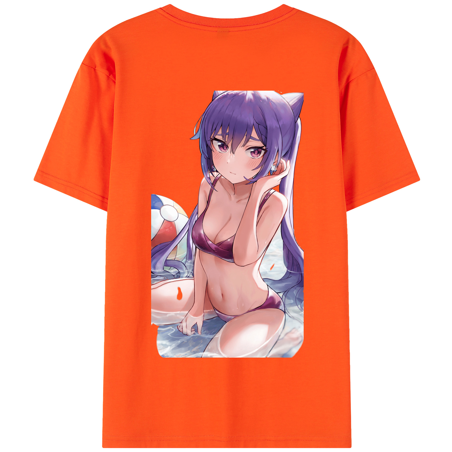 げんし神 刻晴 こくせい genshin Kokusei 綿100％半袖Tシャツ（背面プリント）