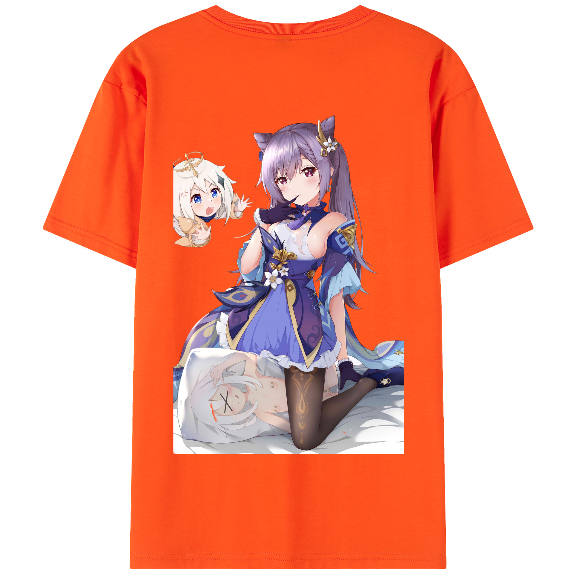 げんし神 刻晴 こくせい genshin Kokusei 綿100％半袖Tシャツ（背面プリント）