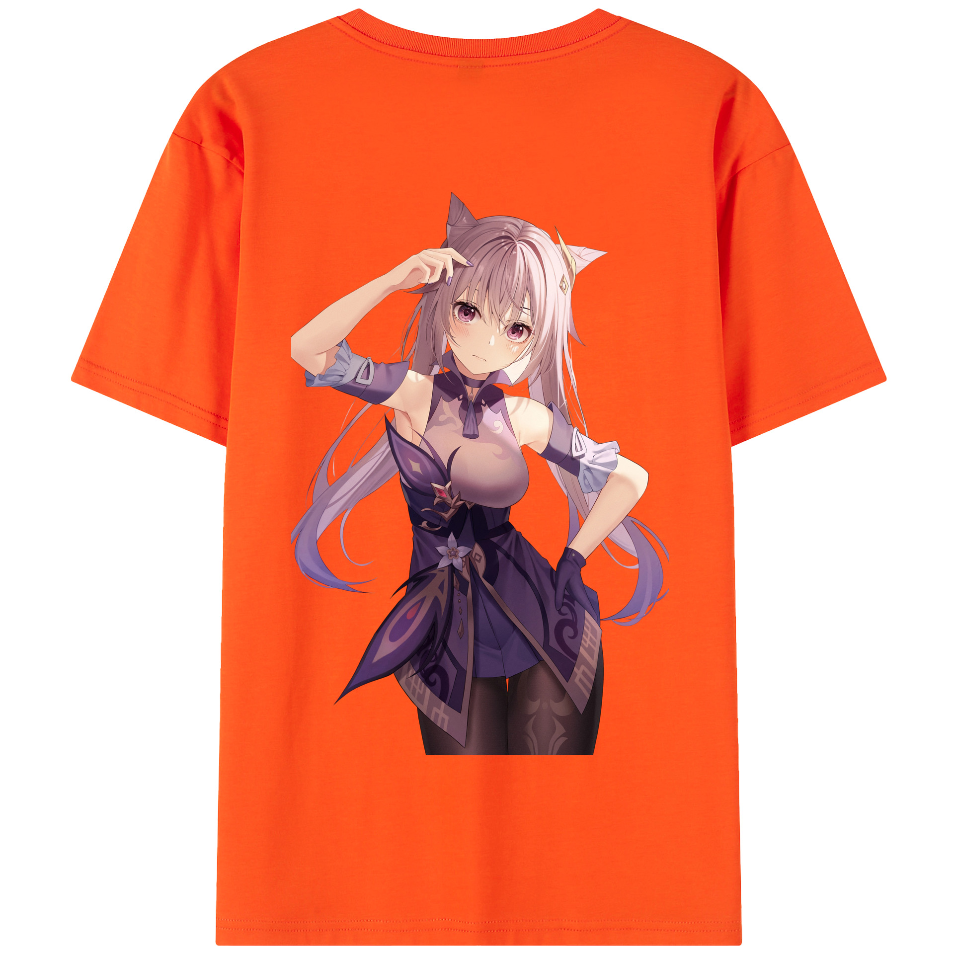 げんし神 刻晴 こくせい genshin Kokusei 綿100％半袖Tシャツ（背面プリント）