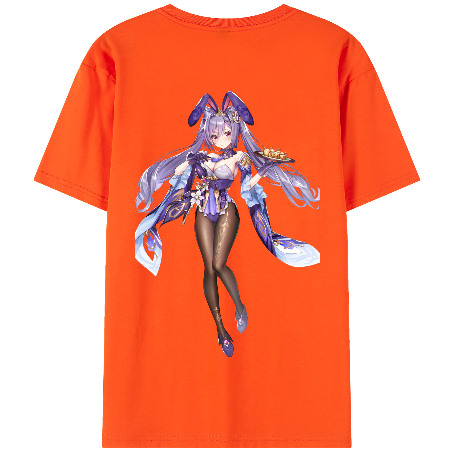 げんし神 刻晴 こくせい genshin Kokusei 綿100％半袖Tシャツ（背面プリント）