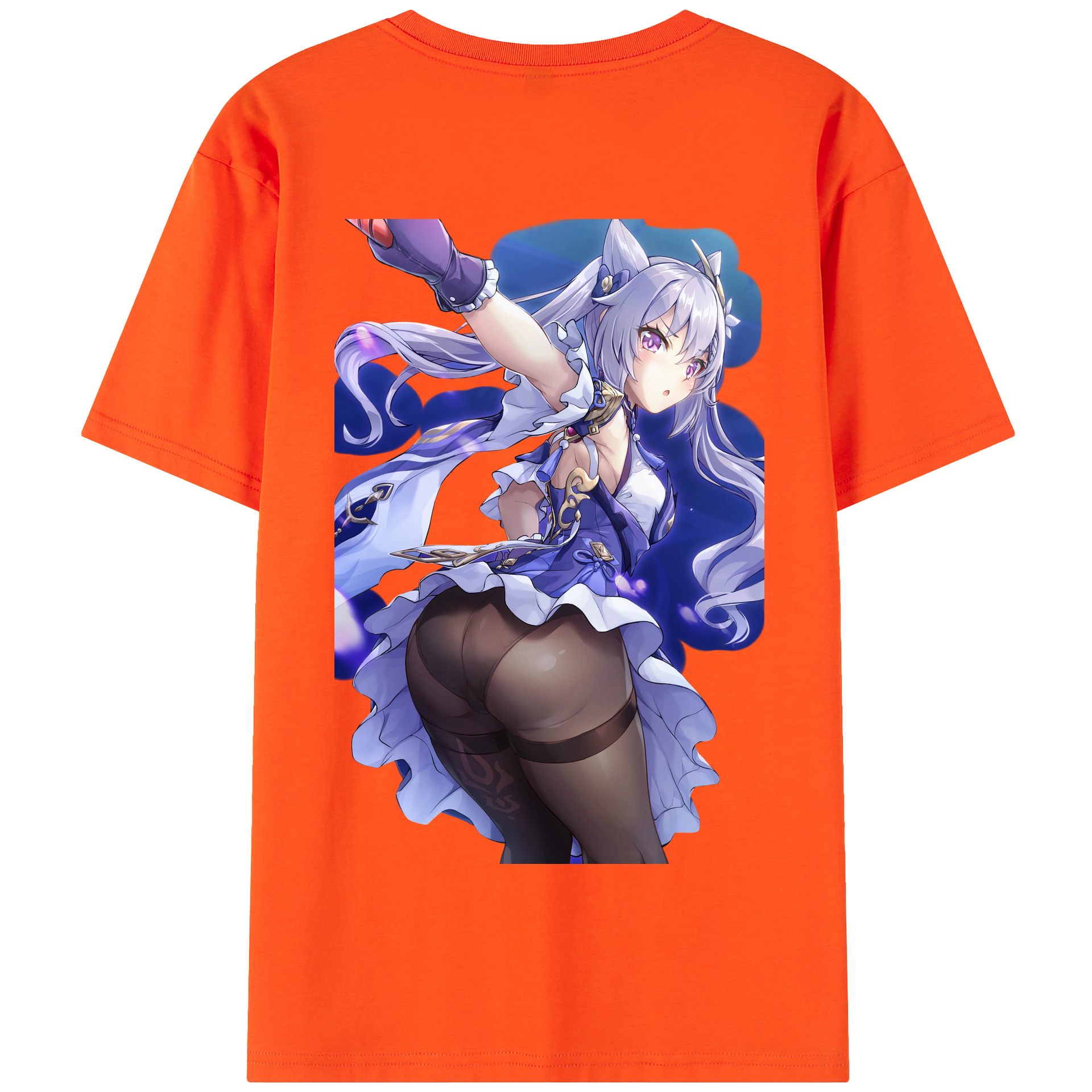 げんし神 刻晴 こくせい genshin Kokusei 綿100％半袖Tシャツ（背面プリント）