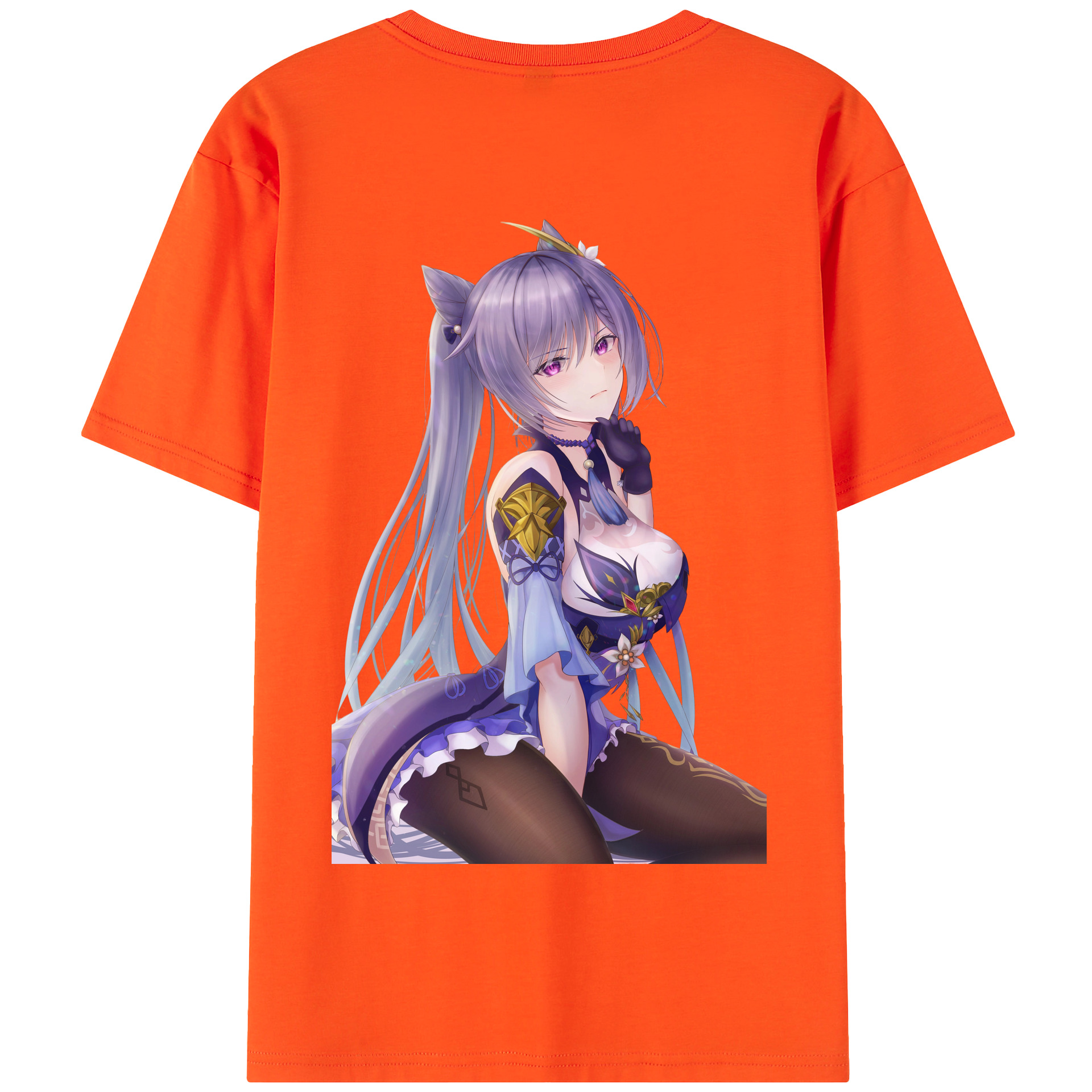 げんし神 刻晴 こくせい genshin Kokusei 綿100％半袖Tシャツ（背面プリント）