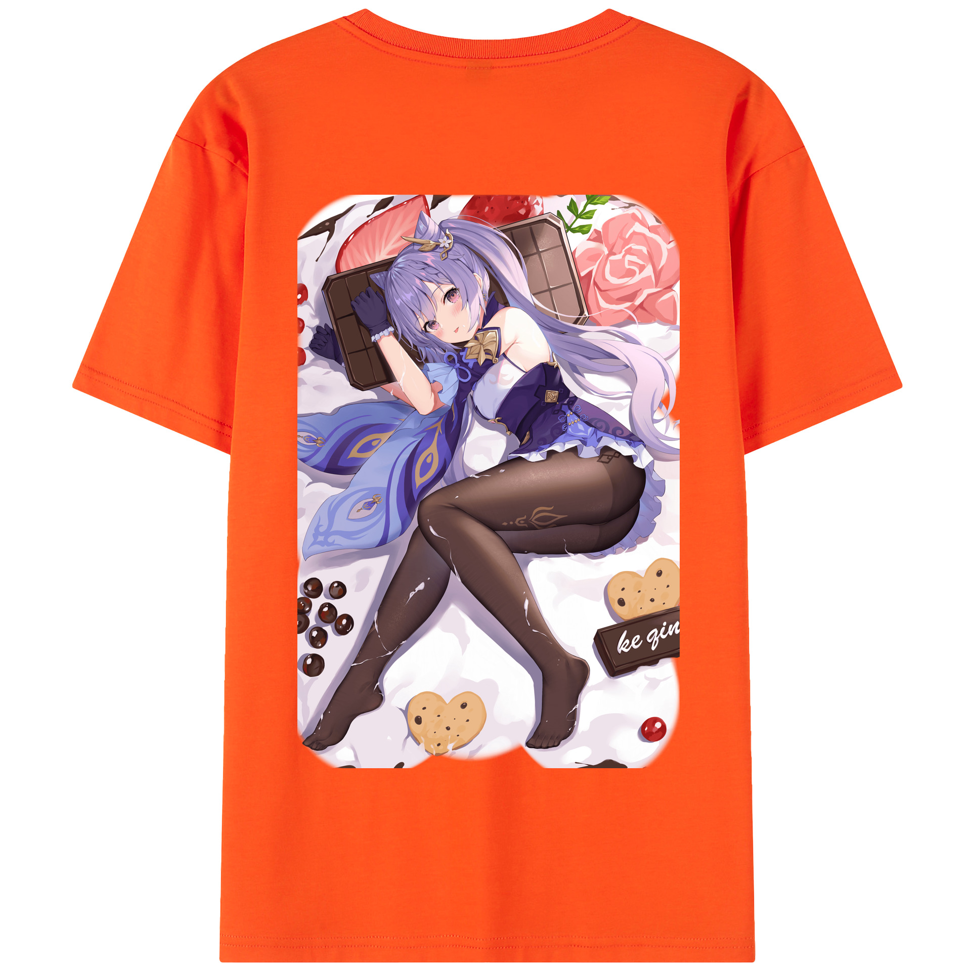 げんし神 刻晴 こくせい genshin Kokusei 綿100％半袖Tシャツ（背面プリント）