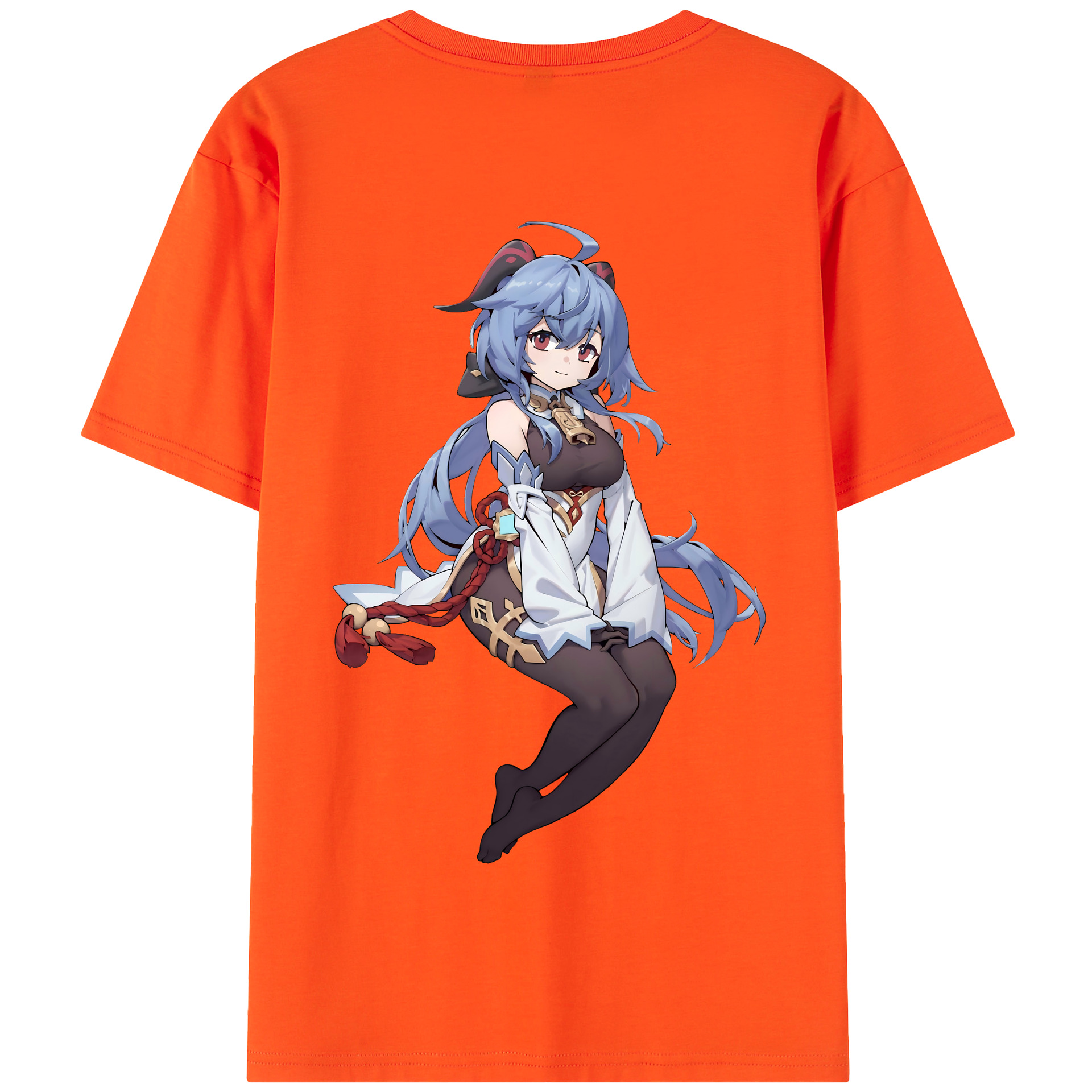 げんし神 甘雨 かんう genshin Ganyu 綿100％半袖Tシャツ（背面プリント）
