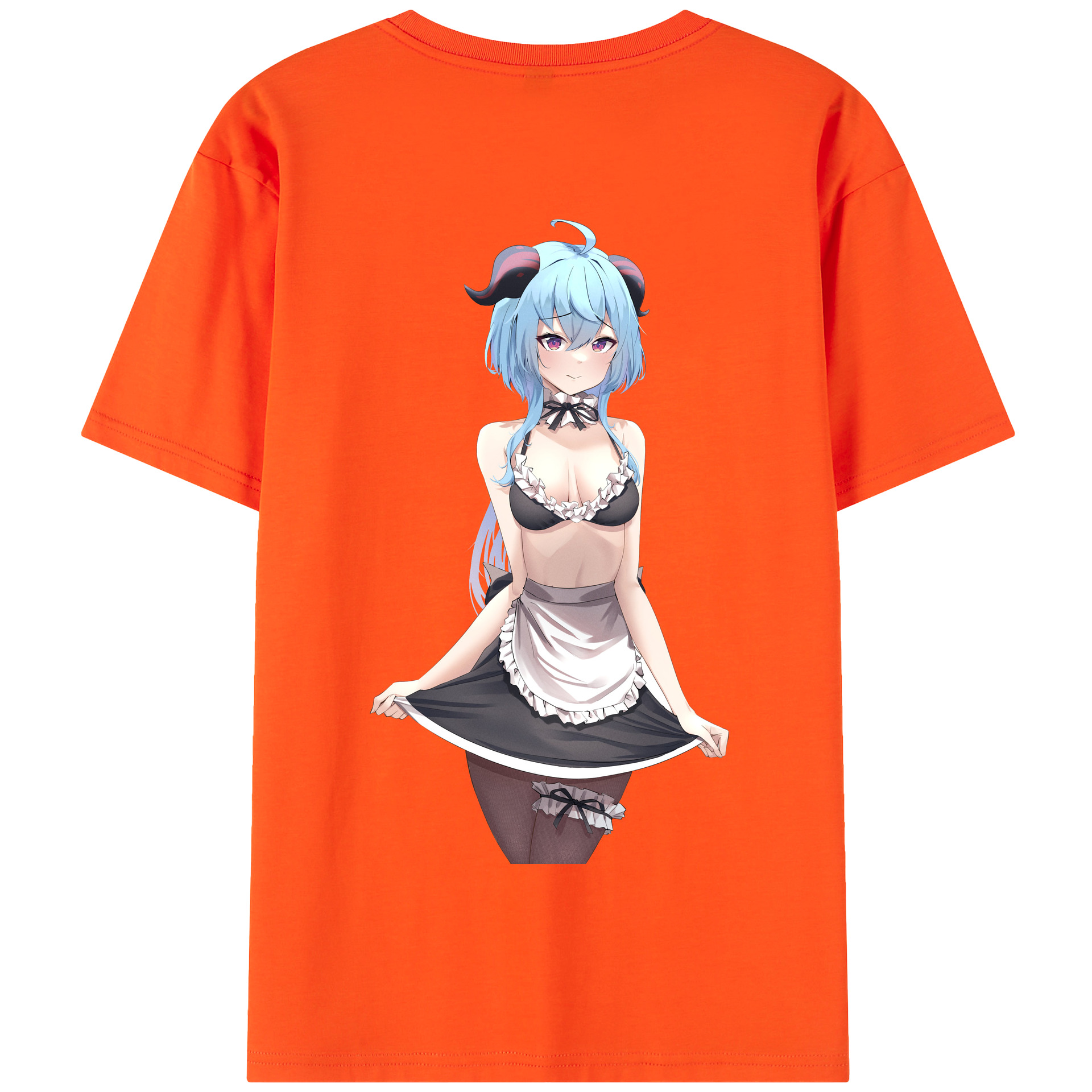 げんし神 甘雨 かんう genshin Ganyu 綿100％半袖Tシャツ（背面プリント）
