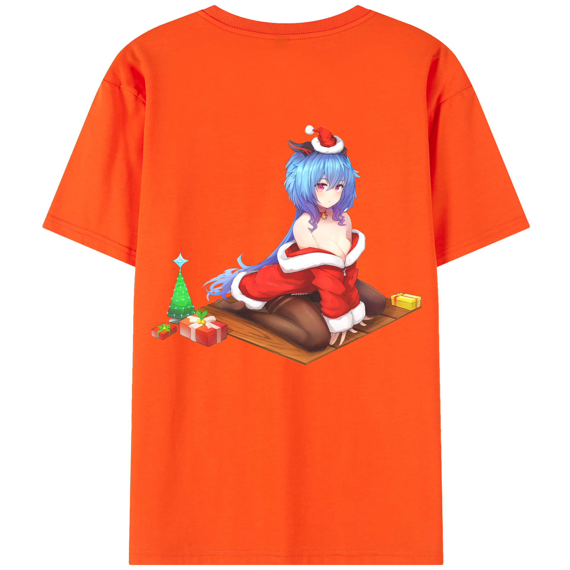 げんし神 甘雨 かんう genshin Ganyu 綿100％半袖Tシャツ（背面プリント）