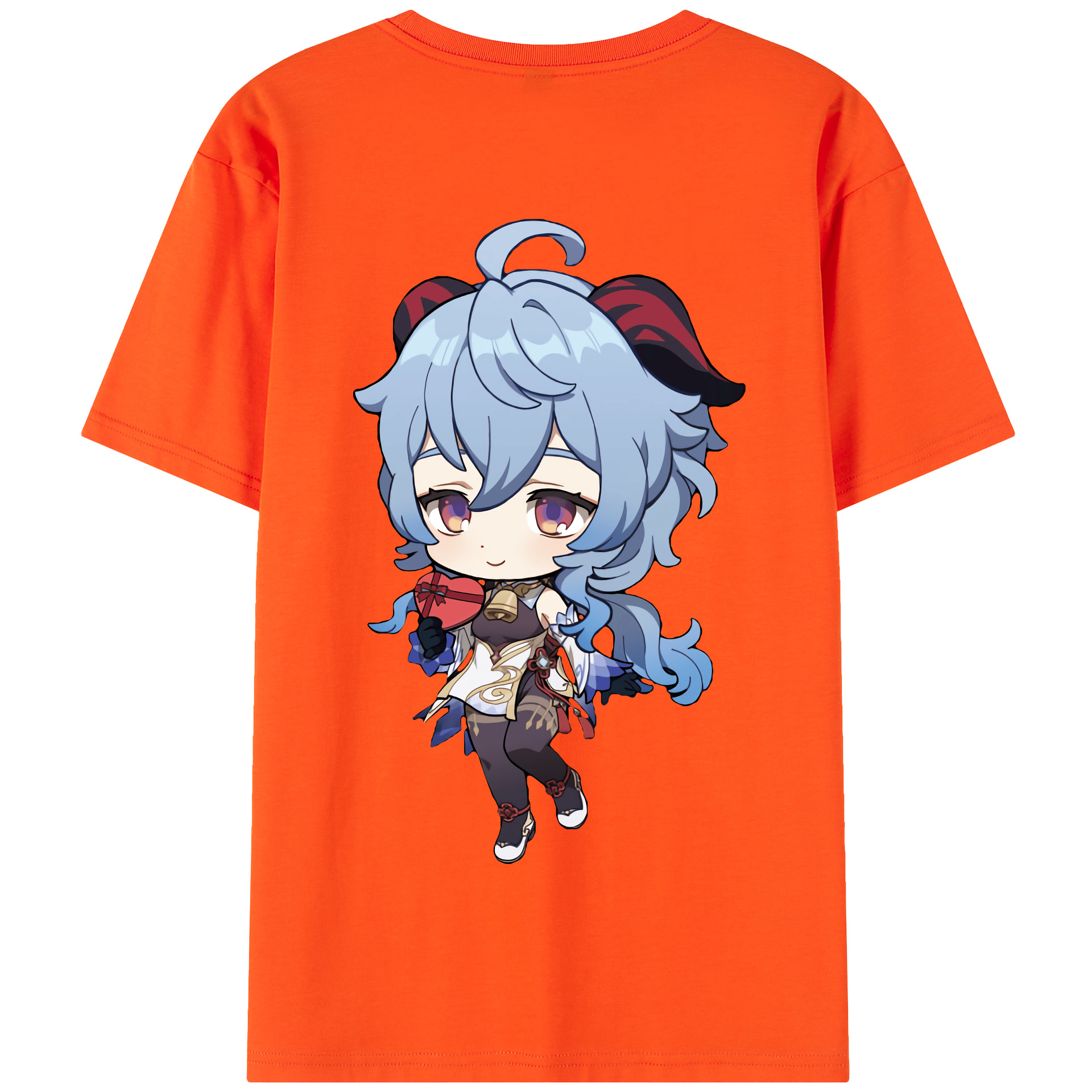 げんし神 甘雨 かんう genshin Ganyu 綿100％半袖Tシャツ（背面プリント）