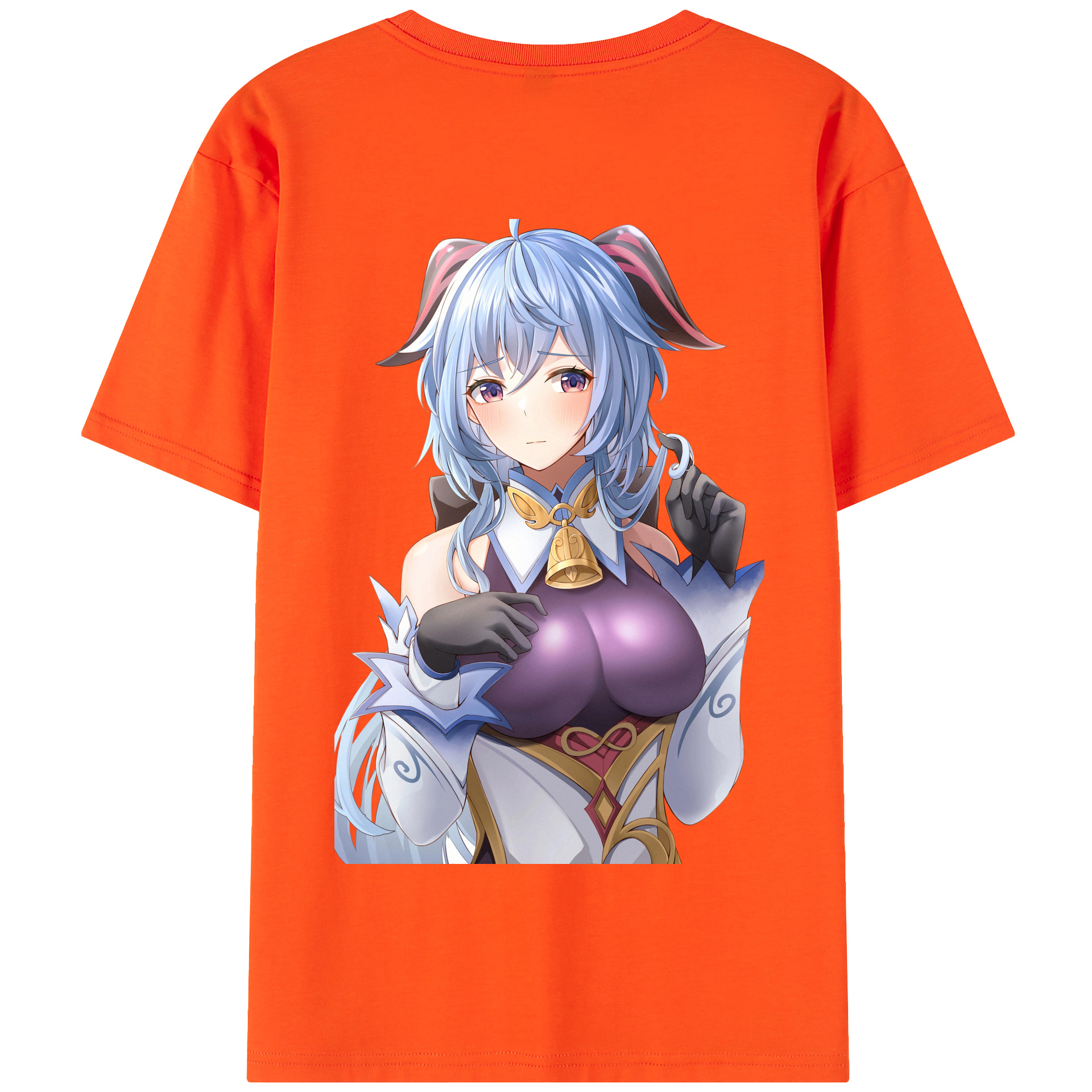 げんし神 甘雨 かんう genshin Ganyu 綿100％半袖Tシャツ（背面プリント）