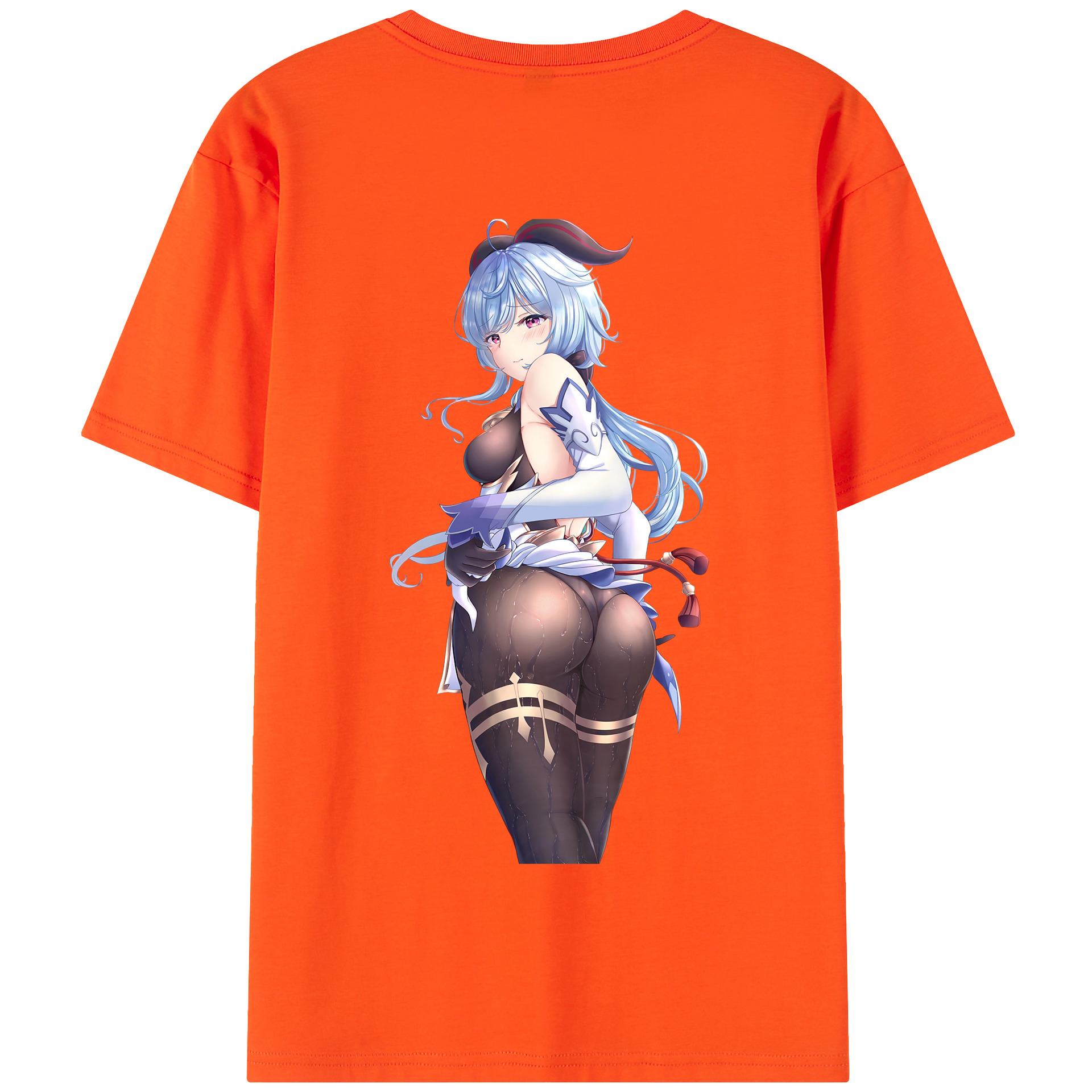 げんし神 甘雨 かんう genshin Ganyu 綿100％半袖Tシャツ（背面プリント）