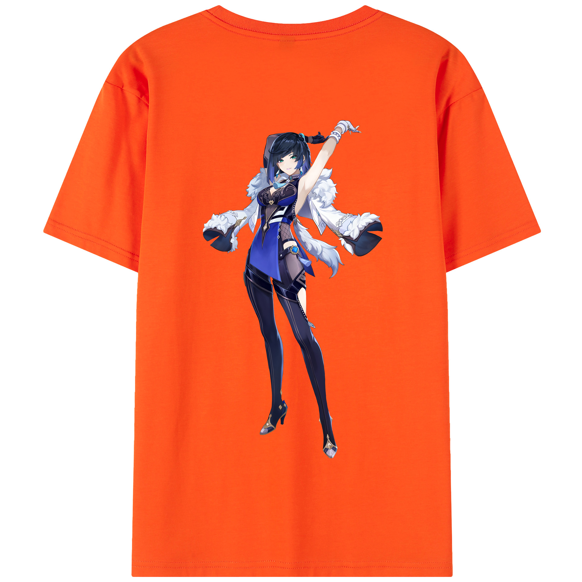 げんし神 夜兰 やらん genshin Yaran 綿100％半袖Tシャツ（背面プリント）