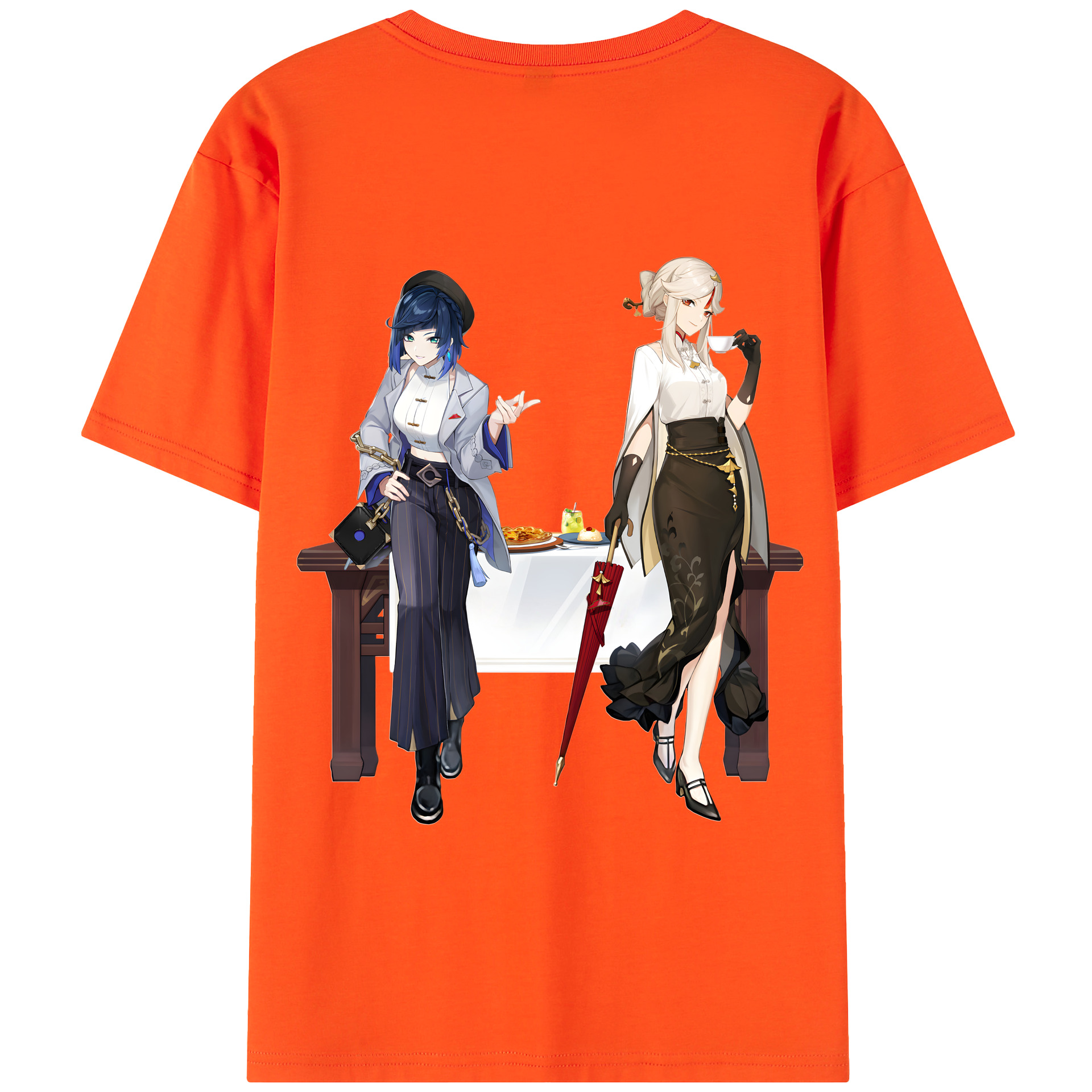 げんし神 夜兰 やらん genshin Yaran 綿100％半袖Tシャツ（背面プリント）