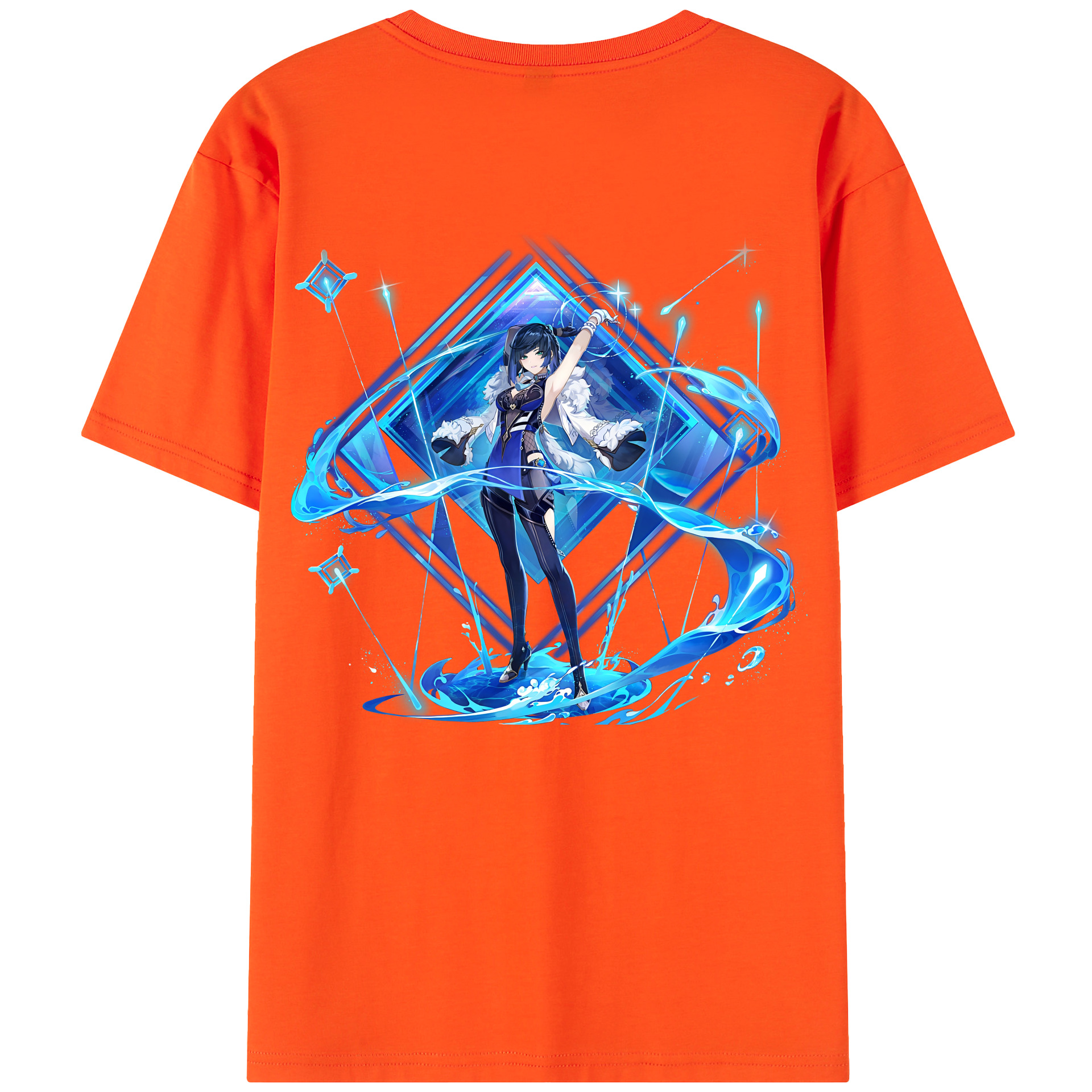 げんし神 夜兰 やらん genshin Yaran 綿100％半袖Tシャツ（背面プリント）