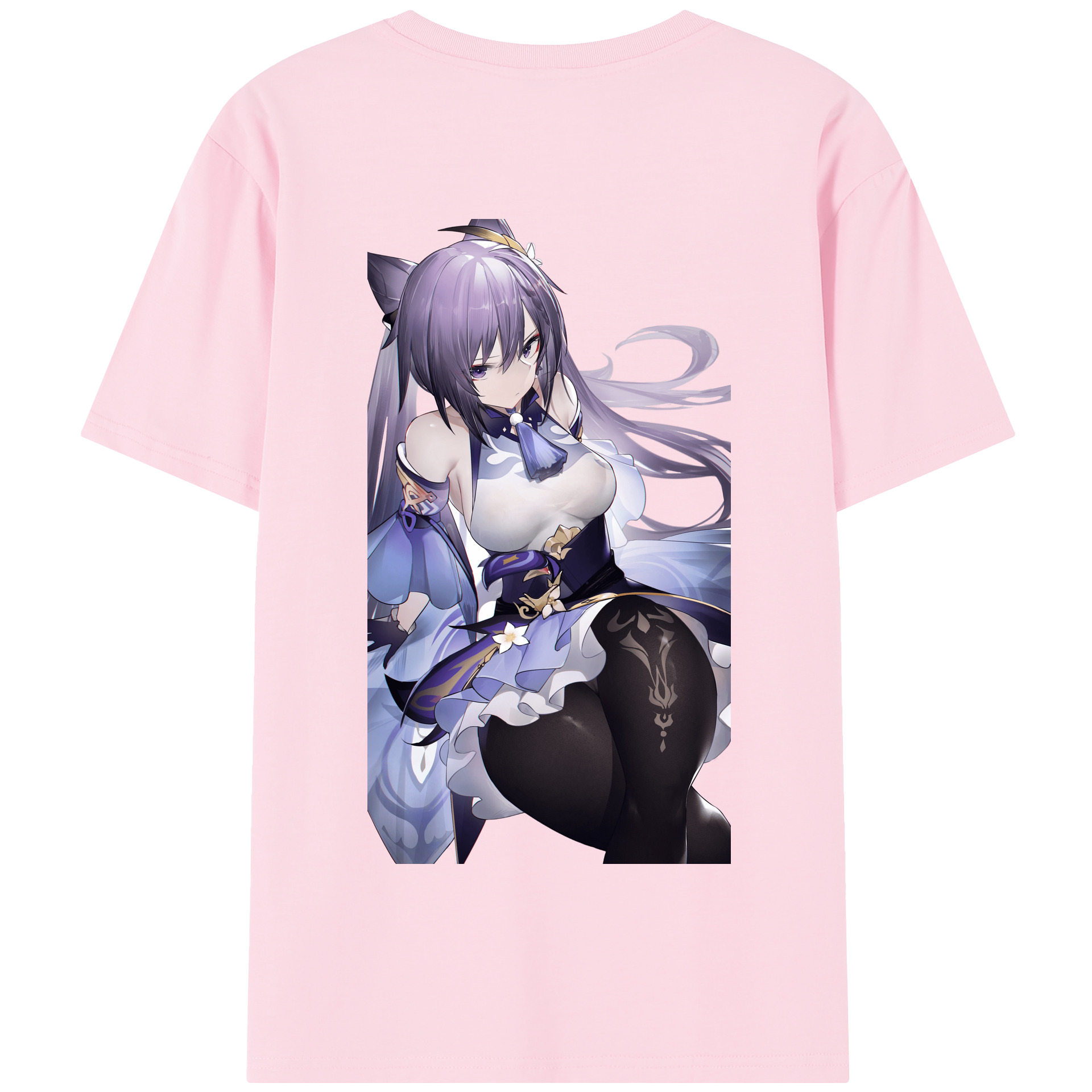 げんし神 刻晴 こくせい genshin Kokusei 綿100％半袖Tシャツ（背面プリント）