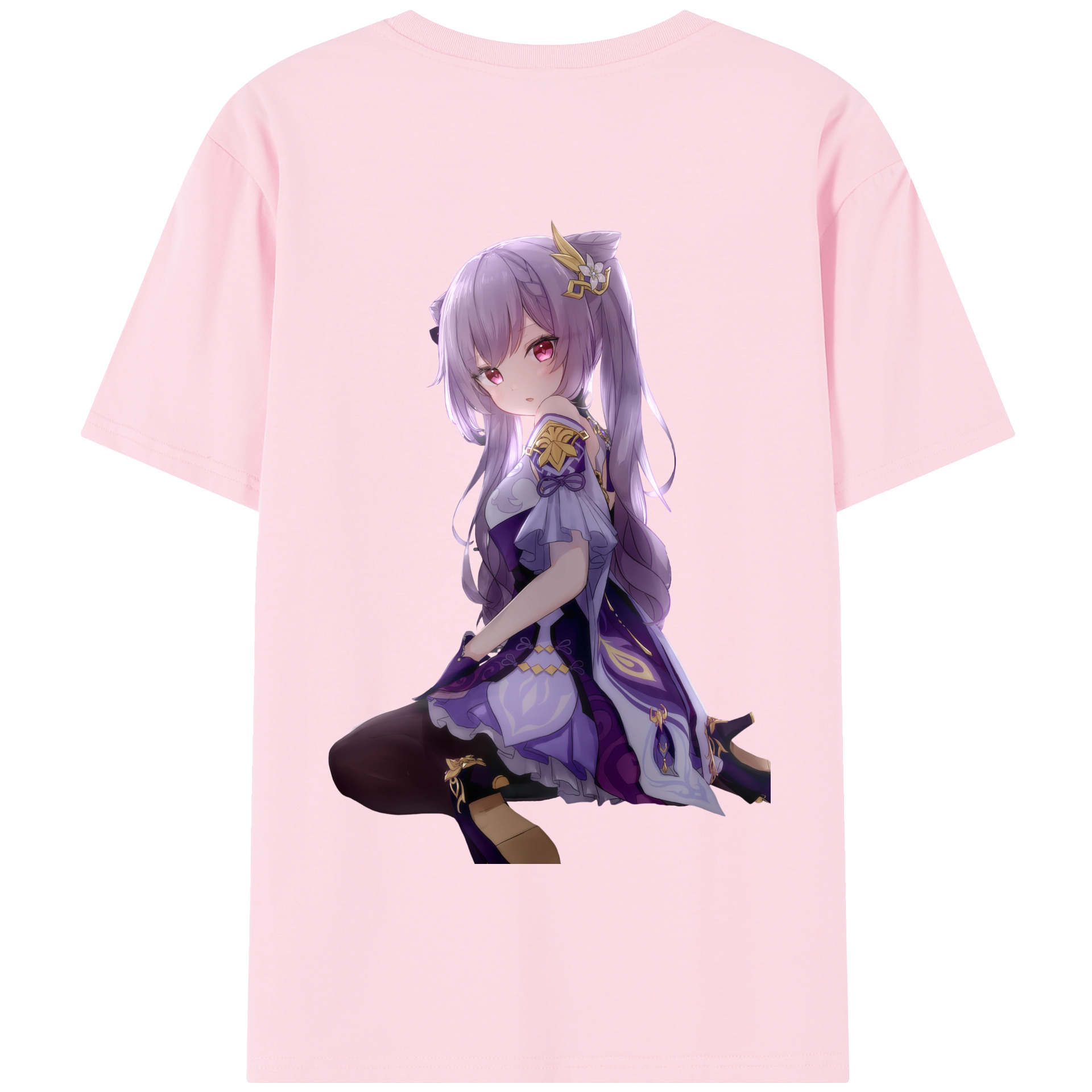 げんし神 刻晴 こくせい genshin Kokusei 綿100％半袖Tシャツ（背面プリント）