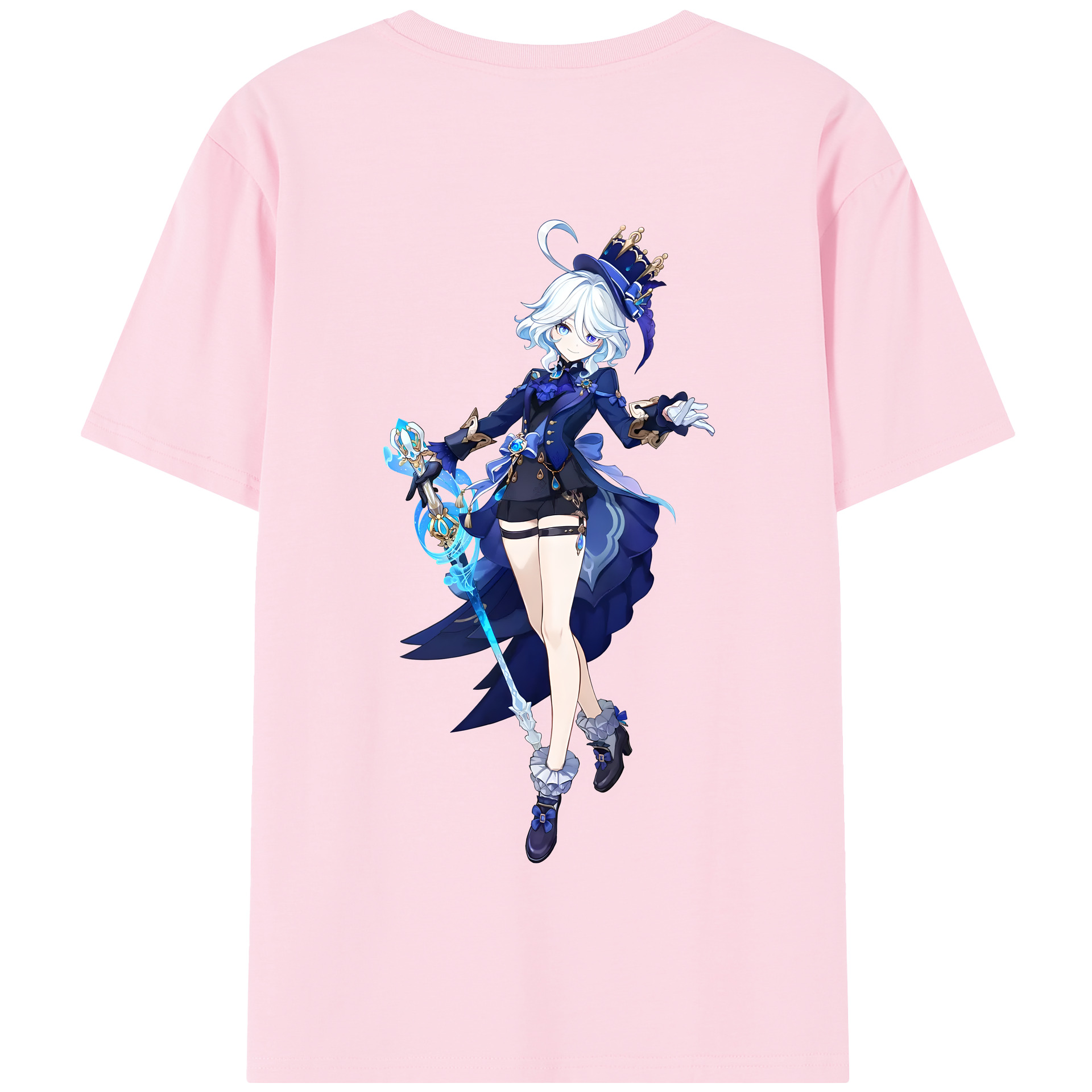 げんし神 フリーナ genshin Furina 綿100％半袖Tシャツ（背面プリント）