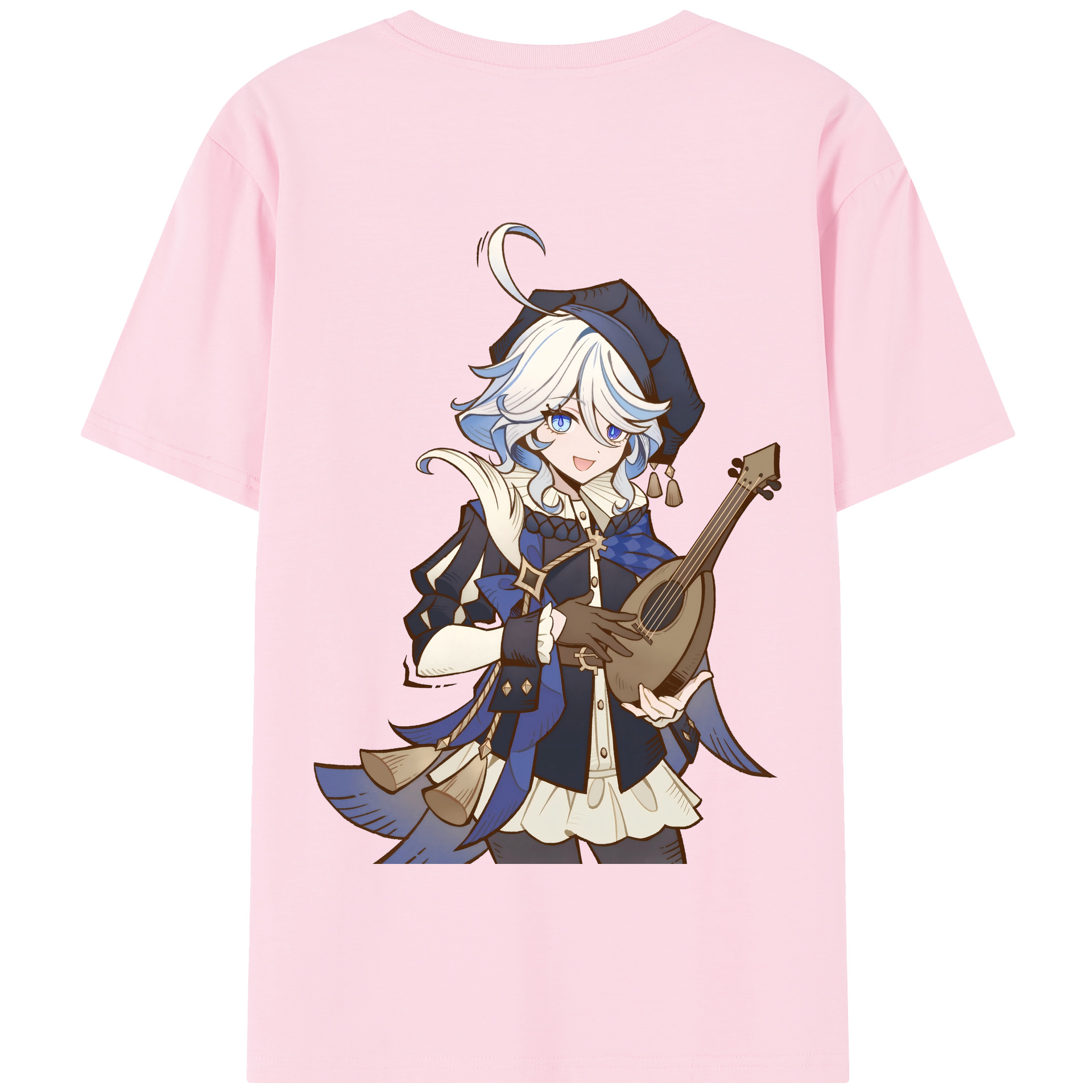 げんし神 フリーナ genshin Furina 綿100％半袖Tシャツ（背面プリント）