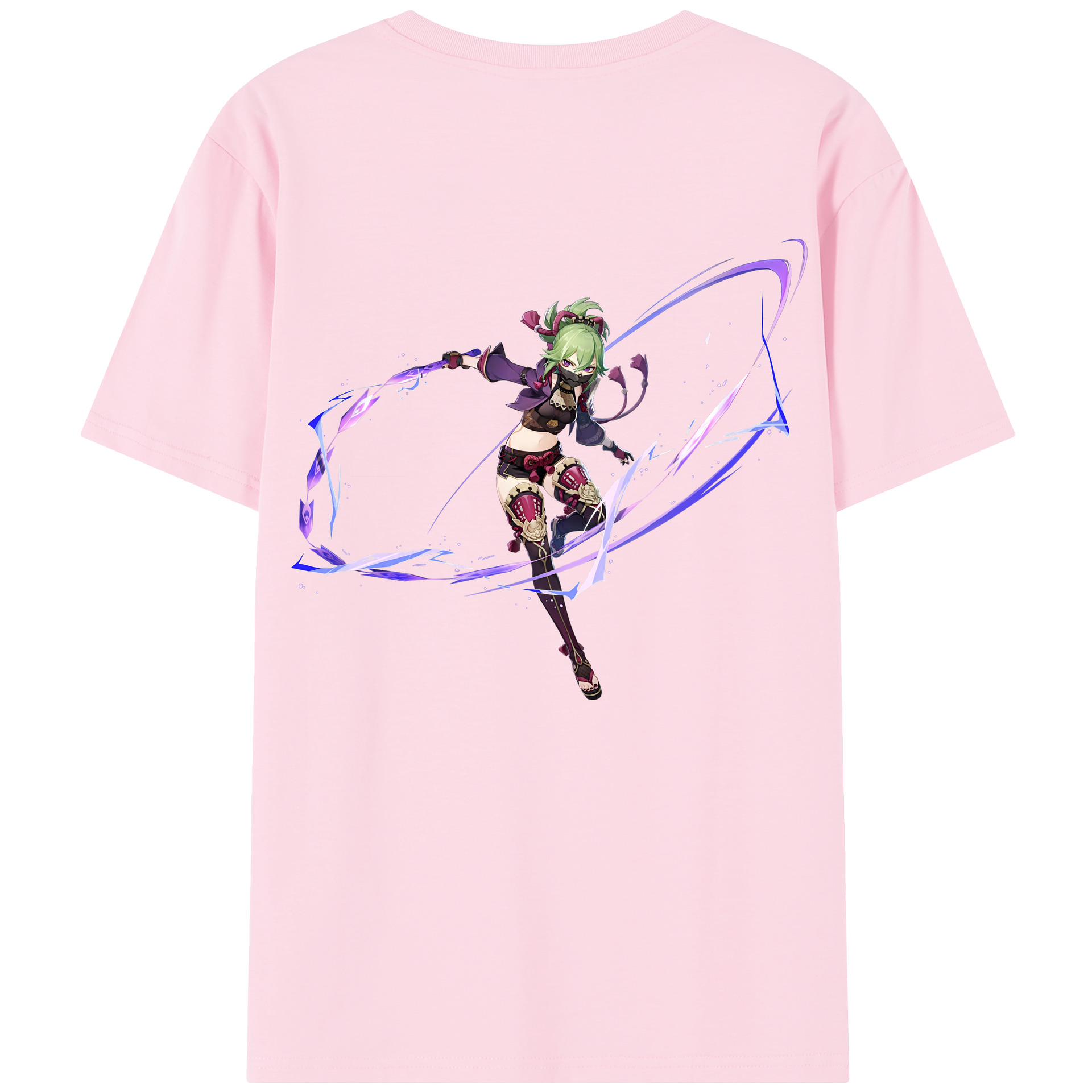 げんし神  久岐忍 くき しのぶ genshin Kuki Shinobu 綿100％半袖Tシャツ（背面プリント）