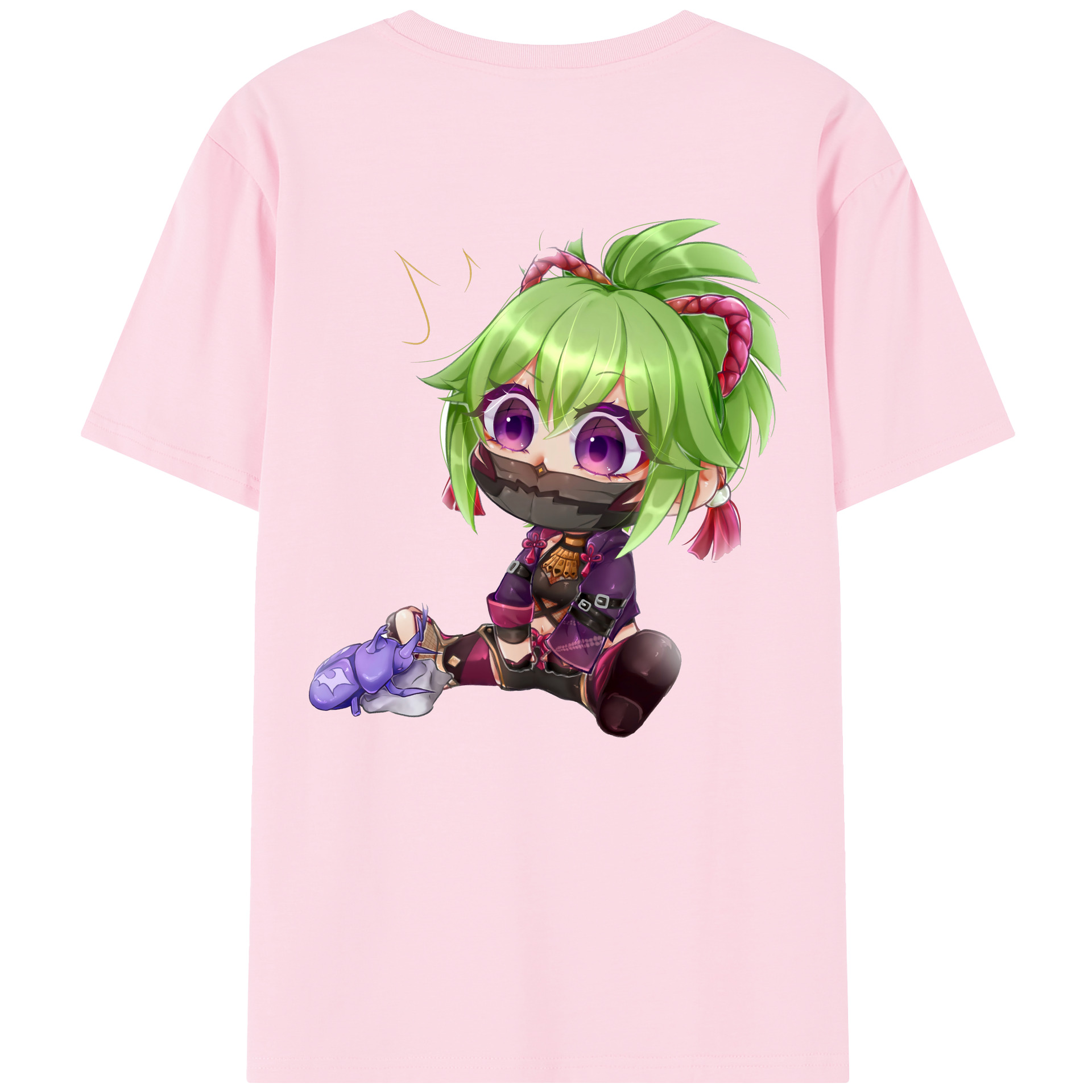 げんし神  久岐忍 くき しのぶ genshin Kuki Shinobu 綿100％半袖Tシャツ（背面プリント）