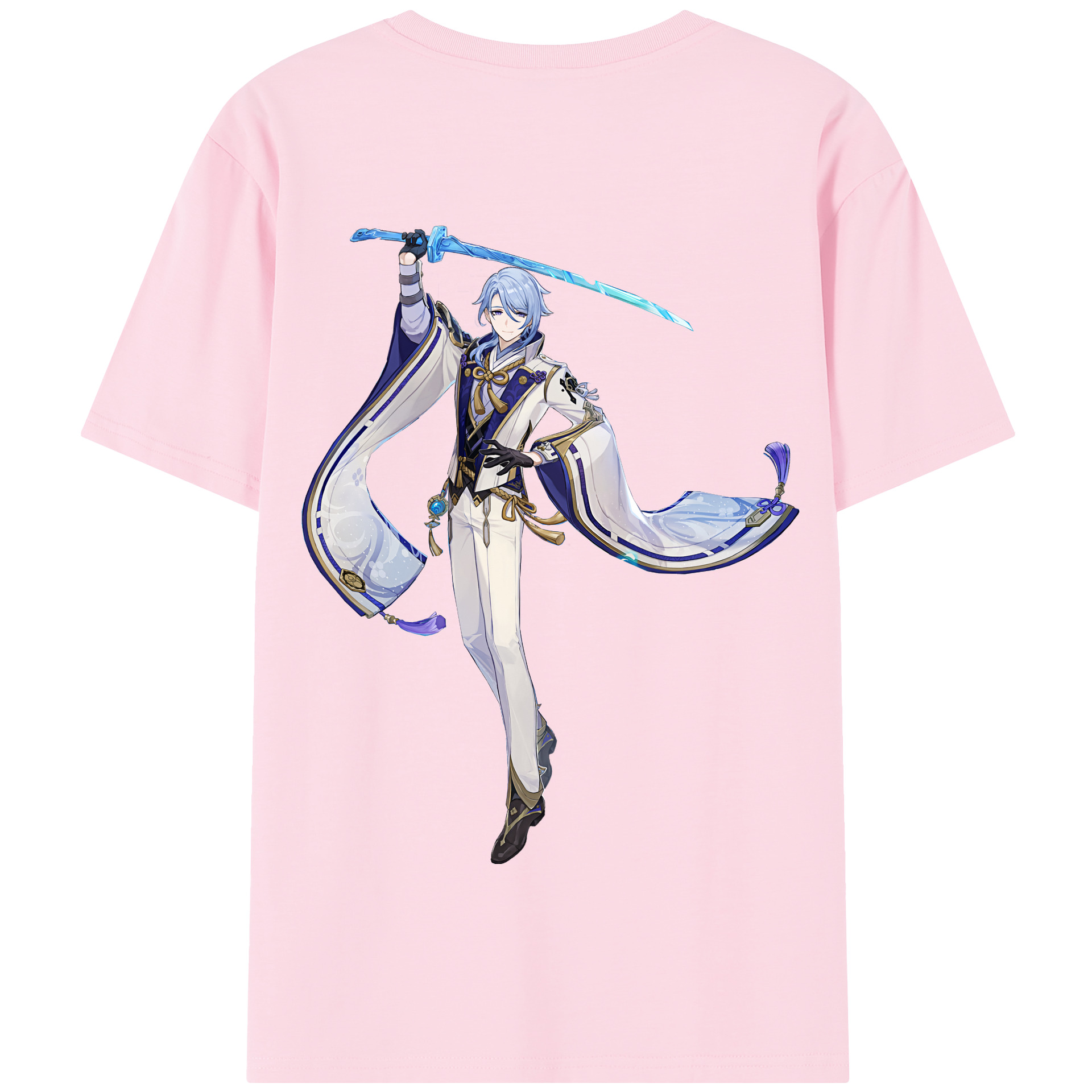 げんし神 神里綾人 かみさとあやと genshin Kamisato Ayato 綿100％半袖Tシャツ（背面プリント）