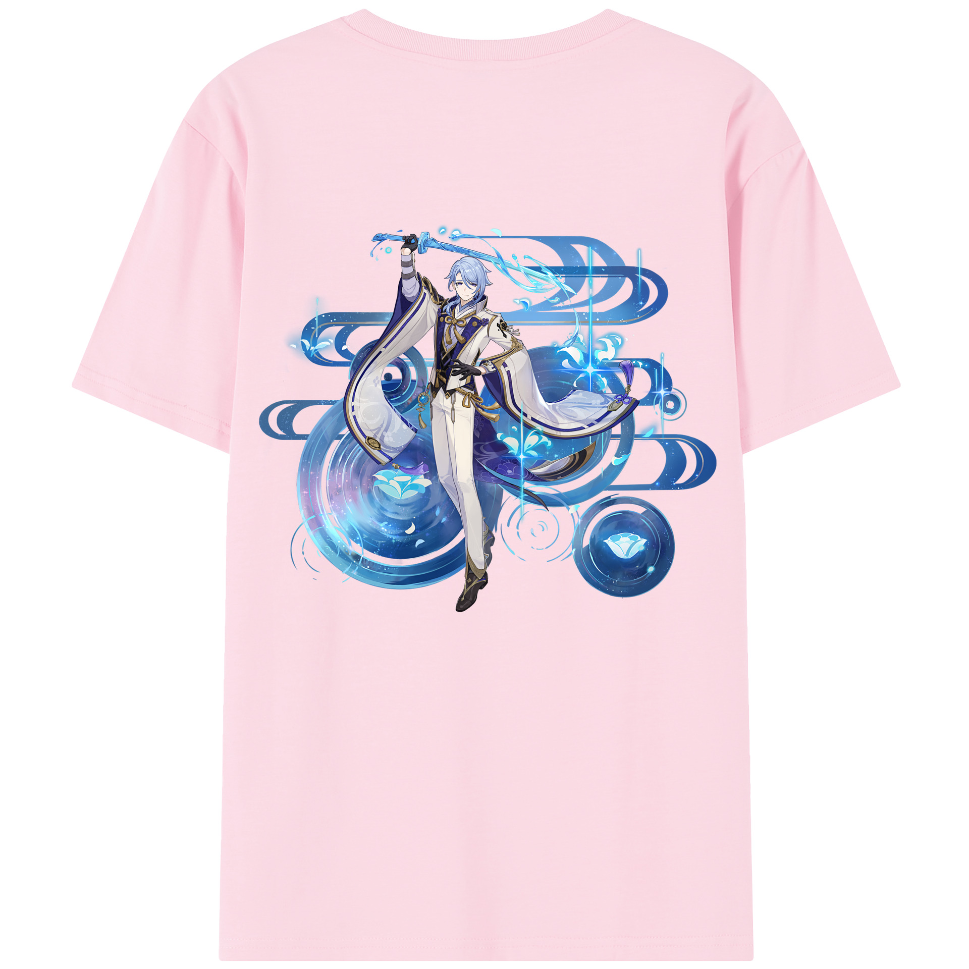 げんし神 神里綾人 かみさとあやと genshin Kamisato Ayato 綿100％半袖Tシャツ（背面プリント）