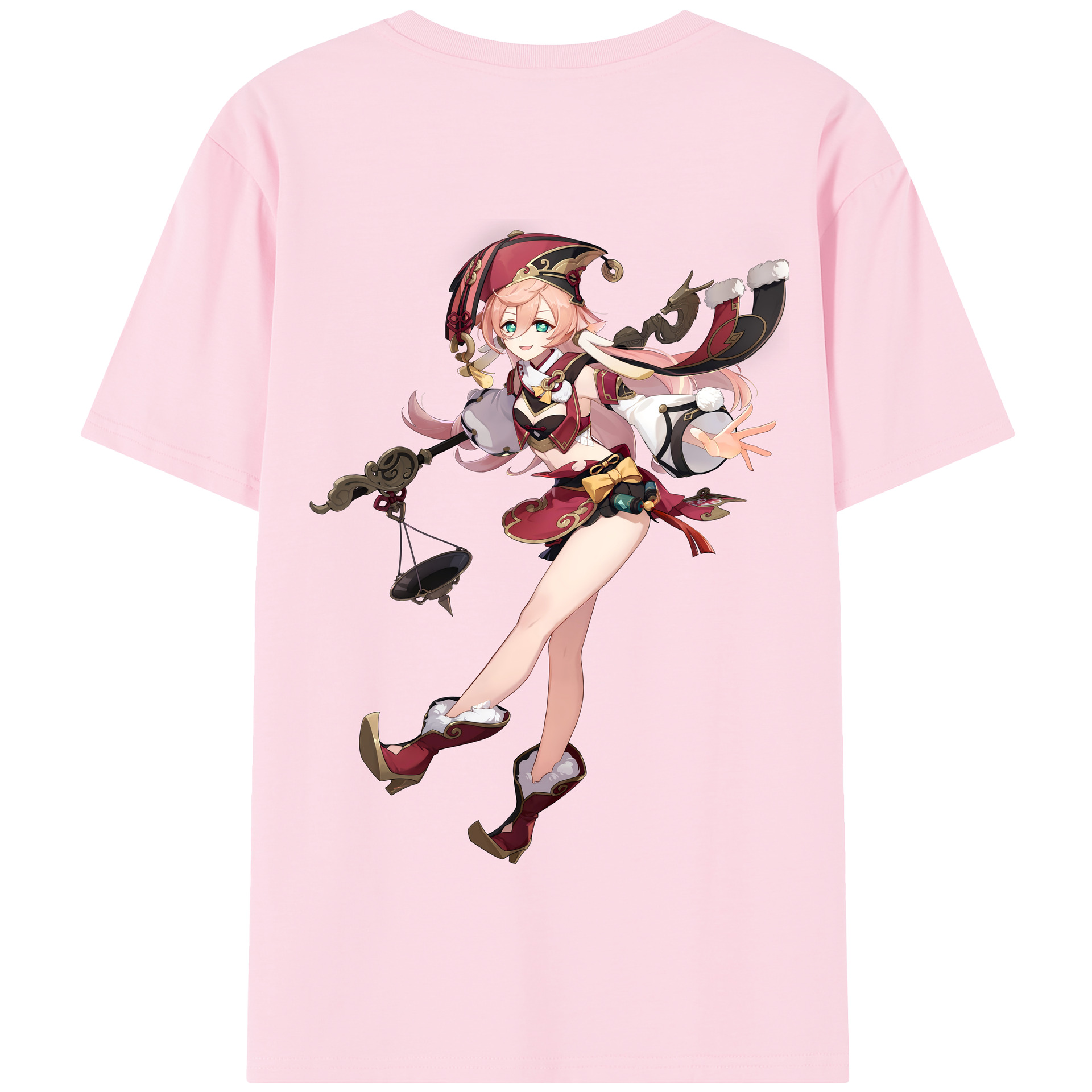 げんし神 ヤンフェイ genshin Yanfei 綿100％半袖Tシャツ（背面プリント）
