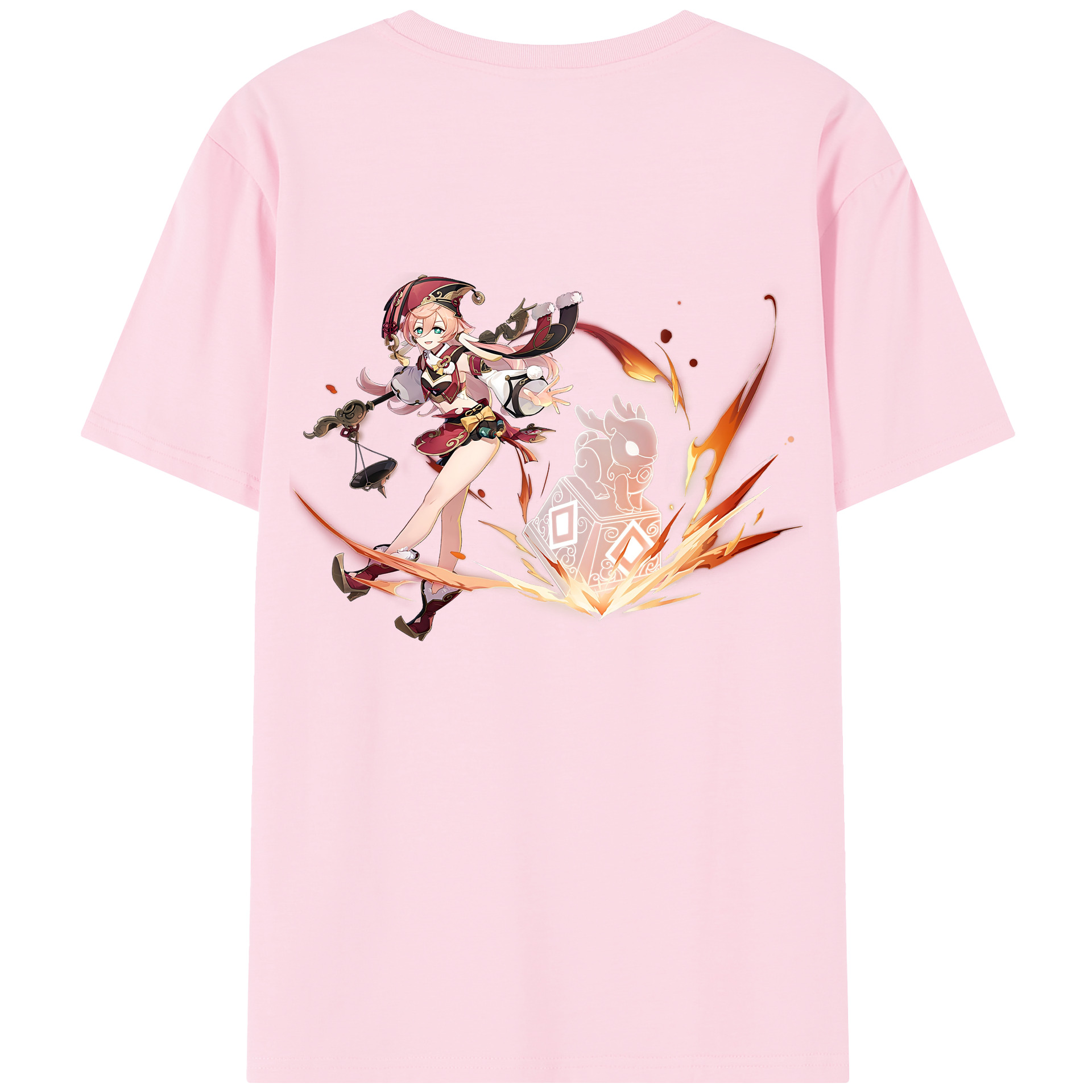 げんし神 ヤンフェイ genshin Yanfei 綿100％半袖Tシャツ（背面プリント）