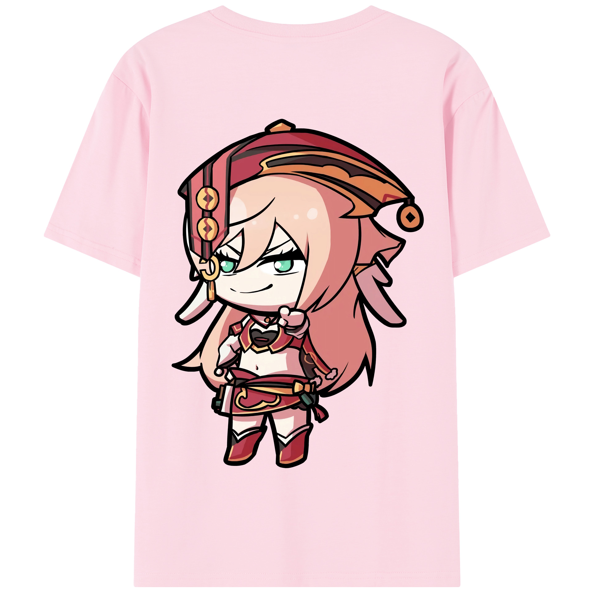 げんし神 ヤンフェイ genshin Yanfei 綿100％半袖Tシャツ（背面プリント）