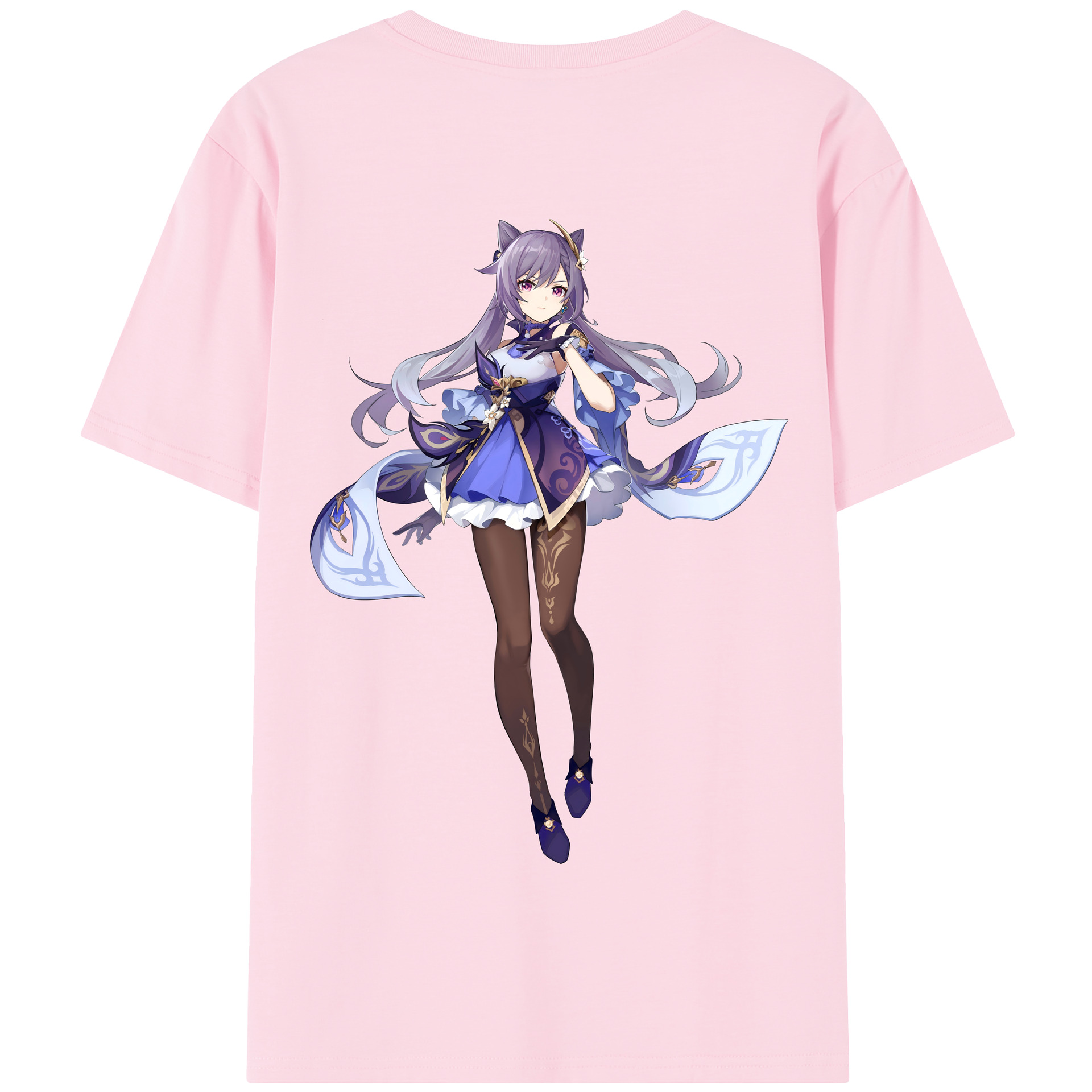 げんし神 刻晴 こくせい genshin Kokusei 綿100％半袖Tシャツ（背面プリント）