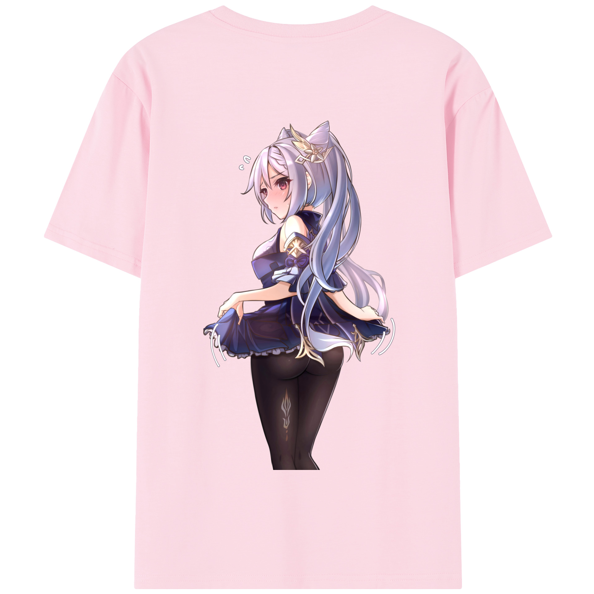 げんし神 刻晴 こくせい genshin Kokusei 綿100％半袖Tシャツ（背面プリント）