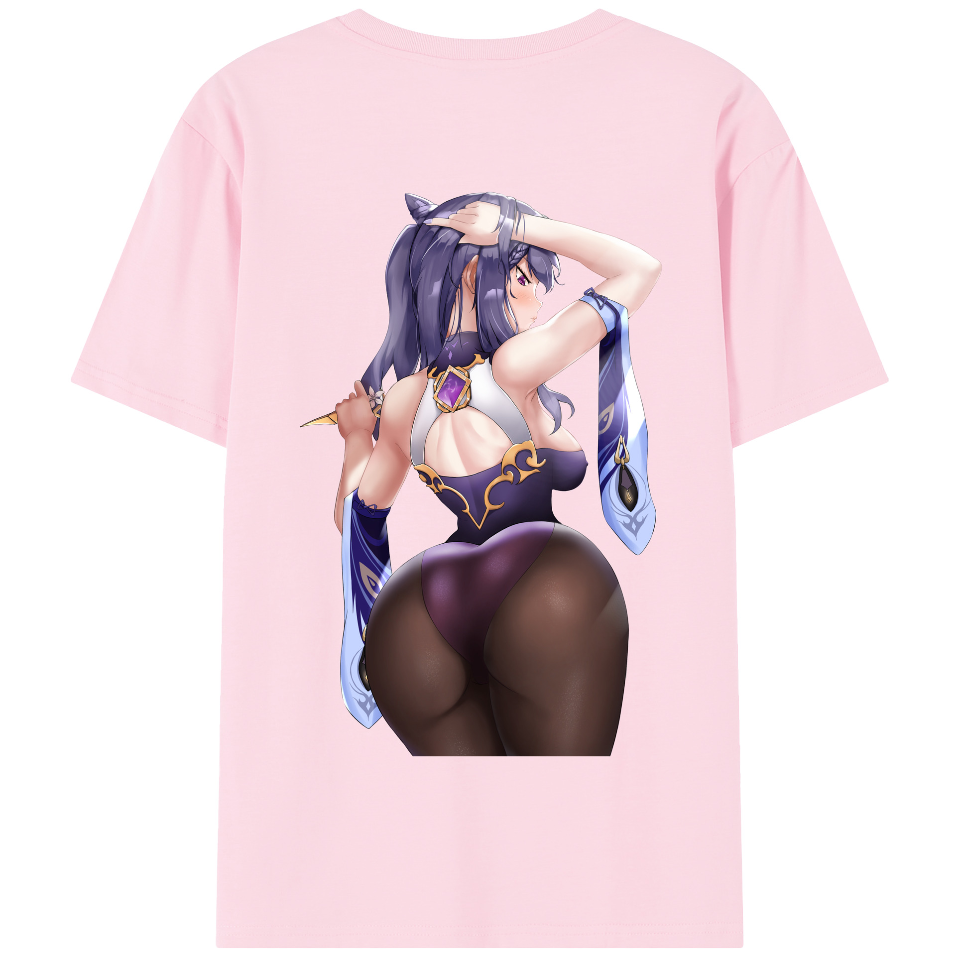 げんし神 刻晴 こくせい genshin Kokusei 綿100％半袖Tシャツ（背面プリント）