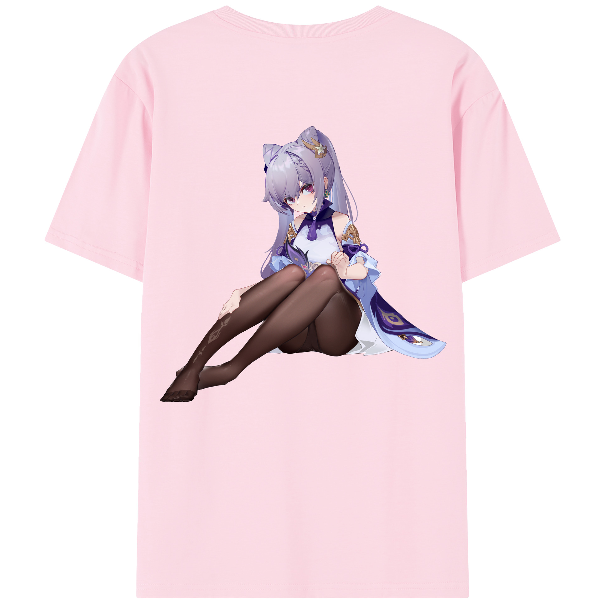 げんし神 刻晴 こくせい genshin Kokusei 綿100％半袖Tシャツ（背面プリント）