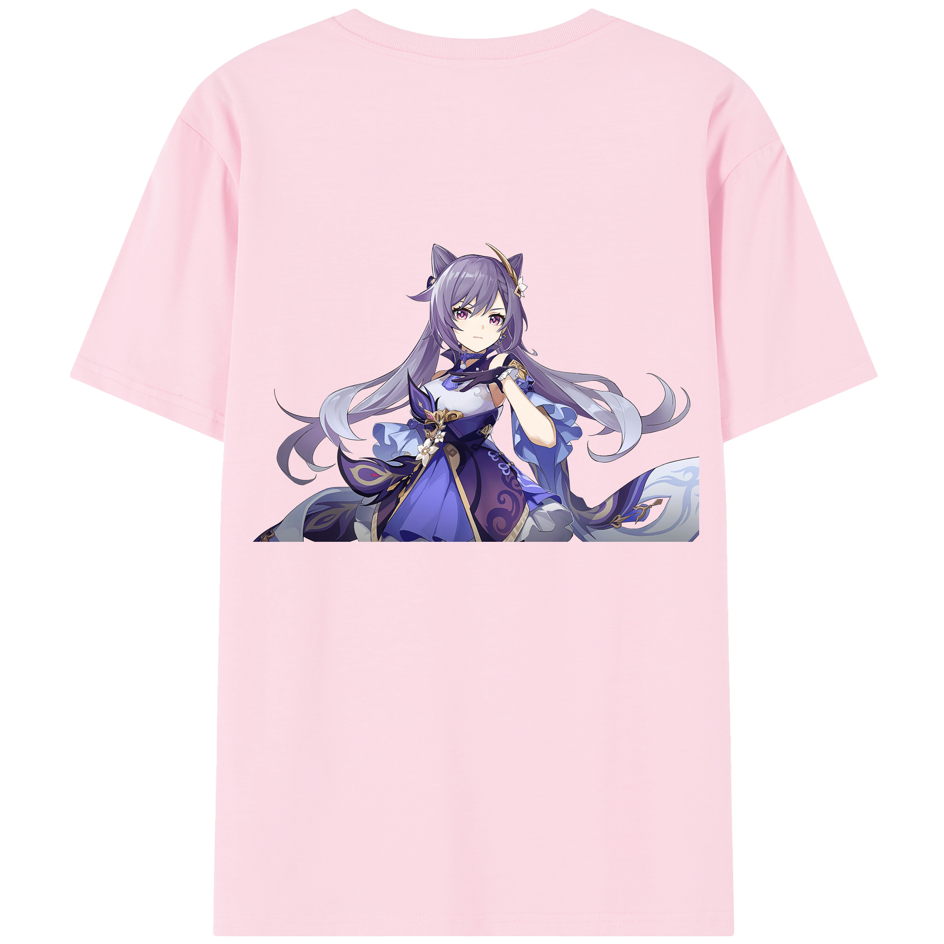 げんし神 刻晴 こくせい genshin Kokusei 綿100％半袖Tシャツ（背面プリント）
