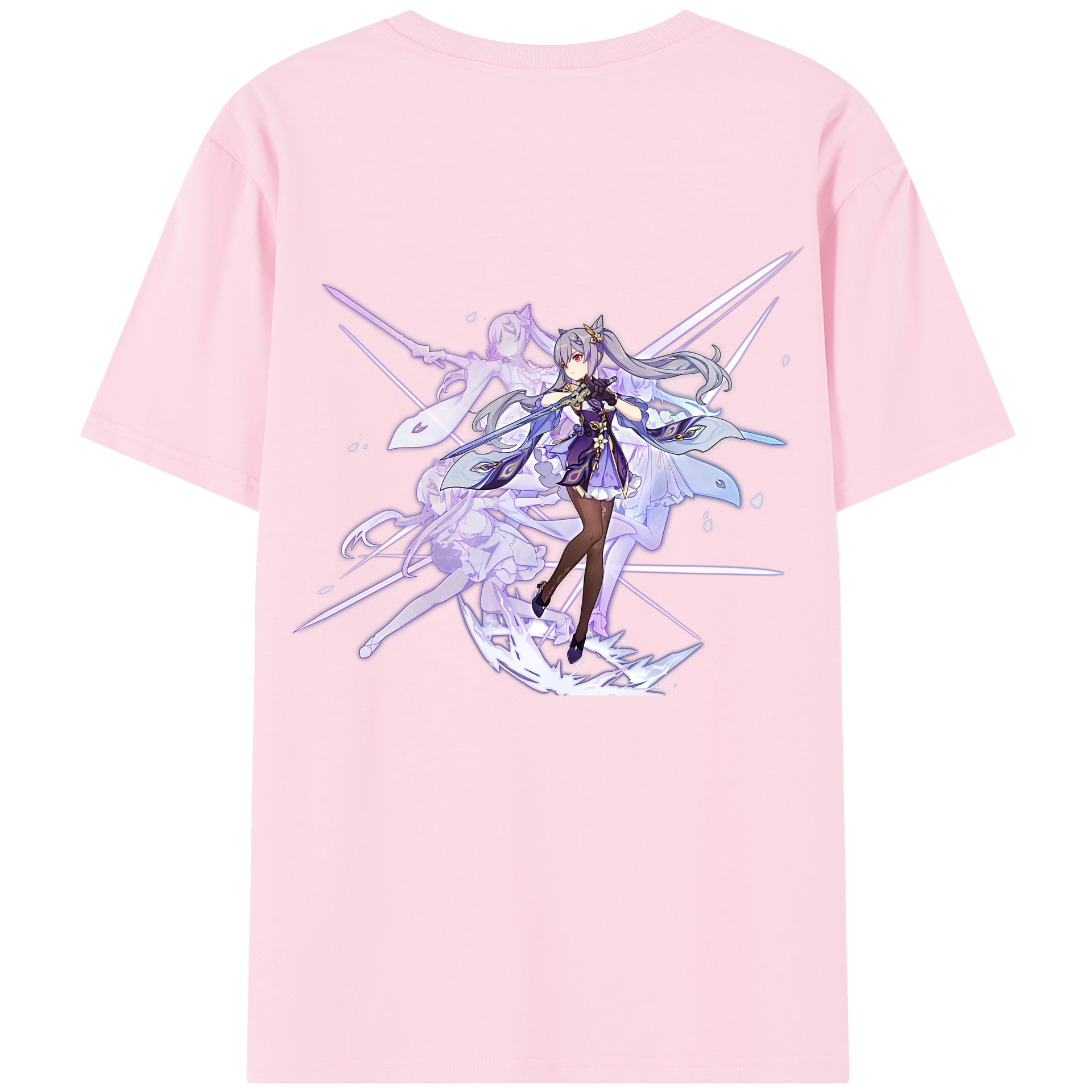 げんし神 刻晴 こくせい genshin Kokusei 綿100％半袖Tシャツ（背面プリント）