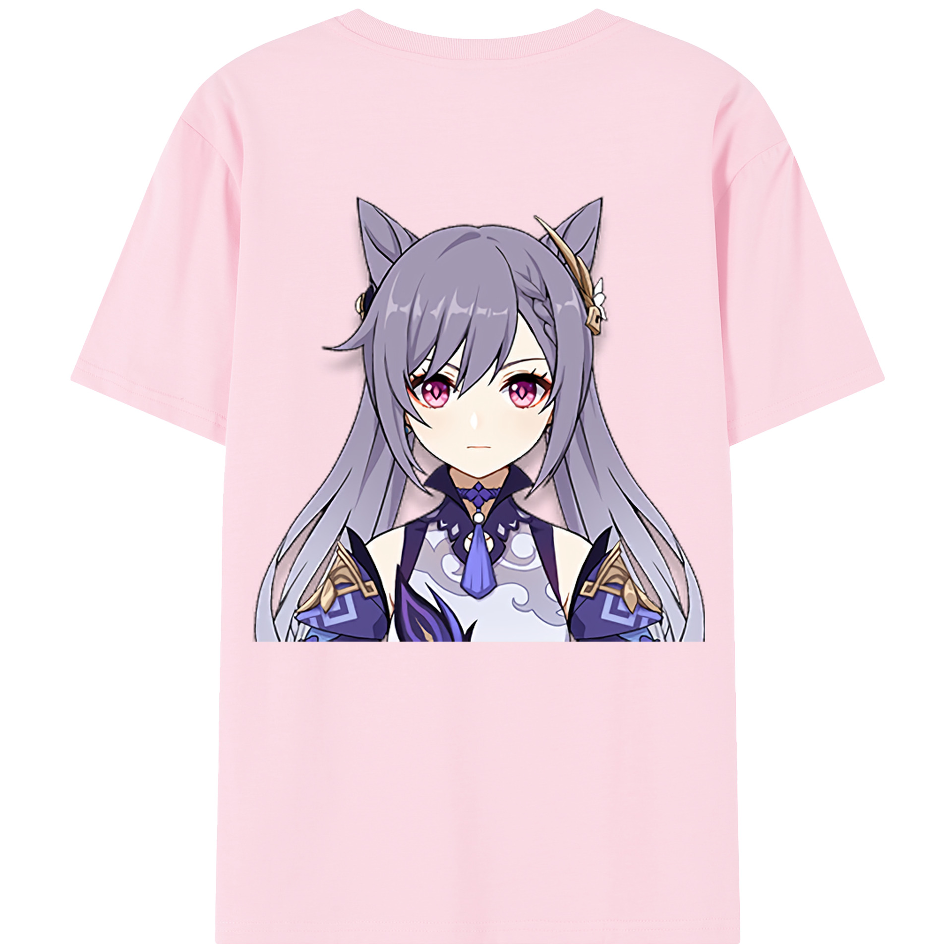 げんし神 刻晴 こくせい genshin Kokusei 綿100％半袖Tシャツ（背面プリント）